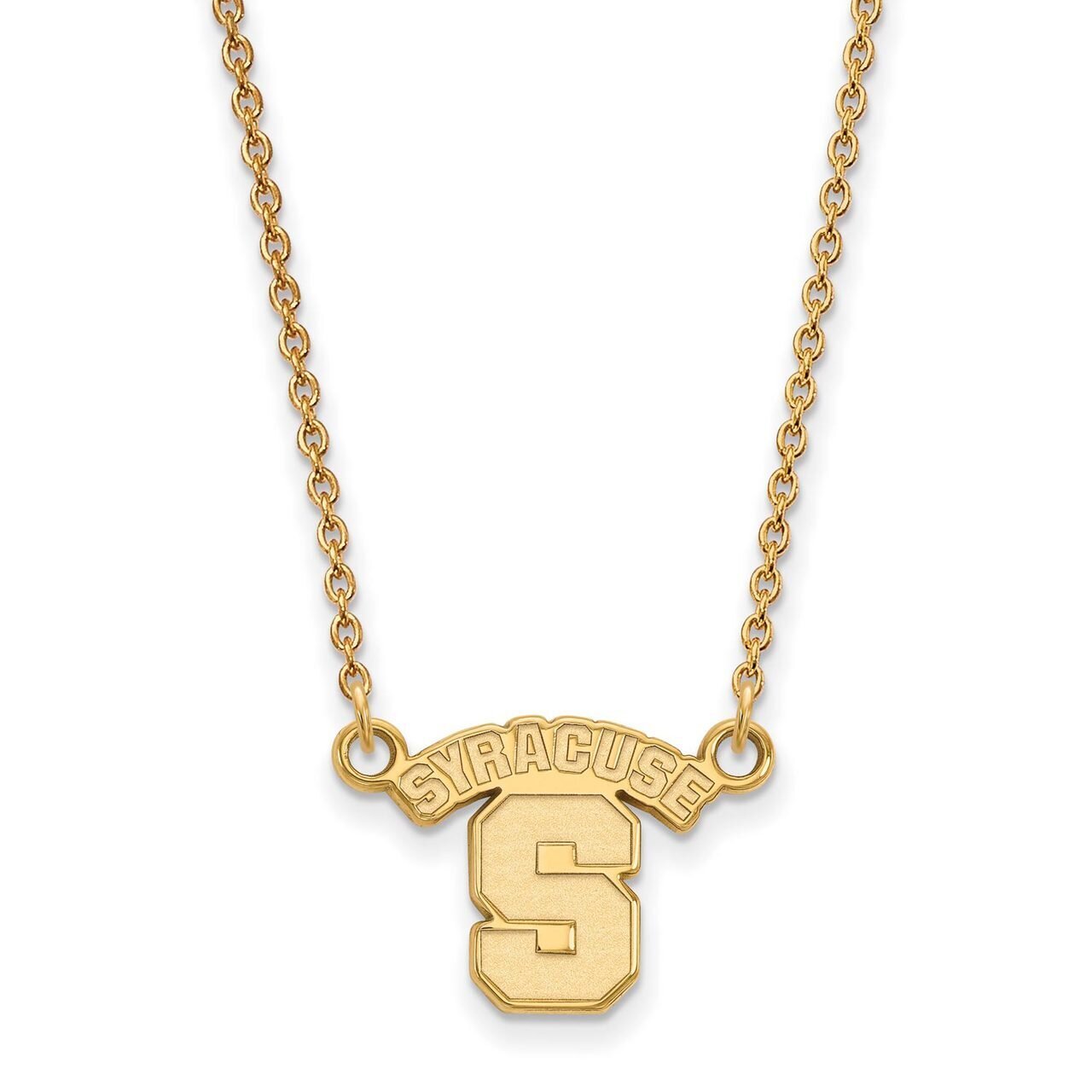 Syracuse University Small Pendant with Chain Necklace Gold-plated Silver GP013SYU-18
