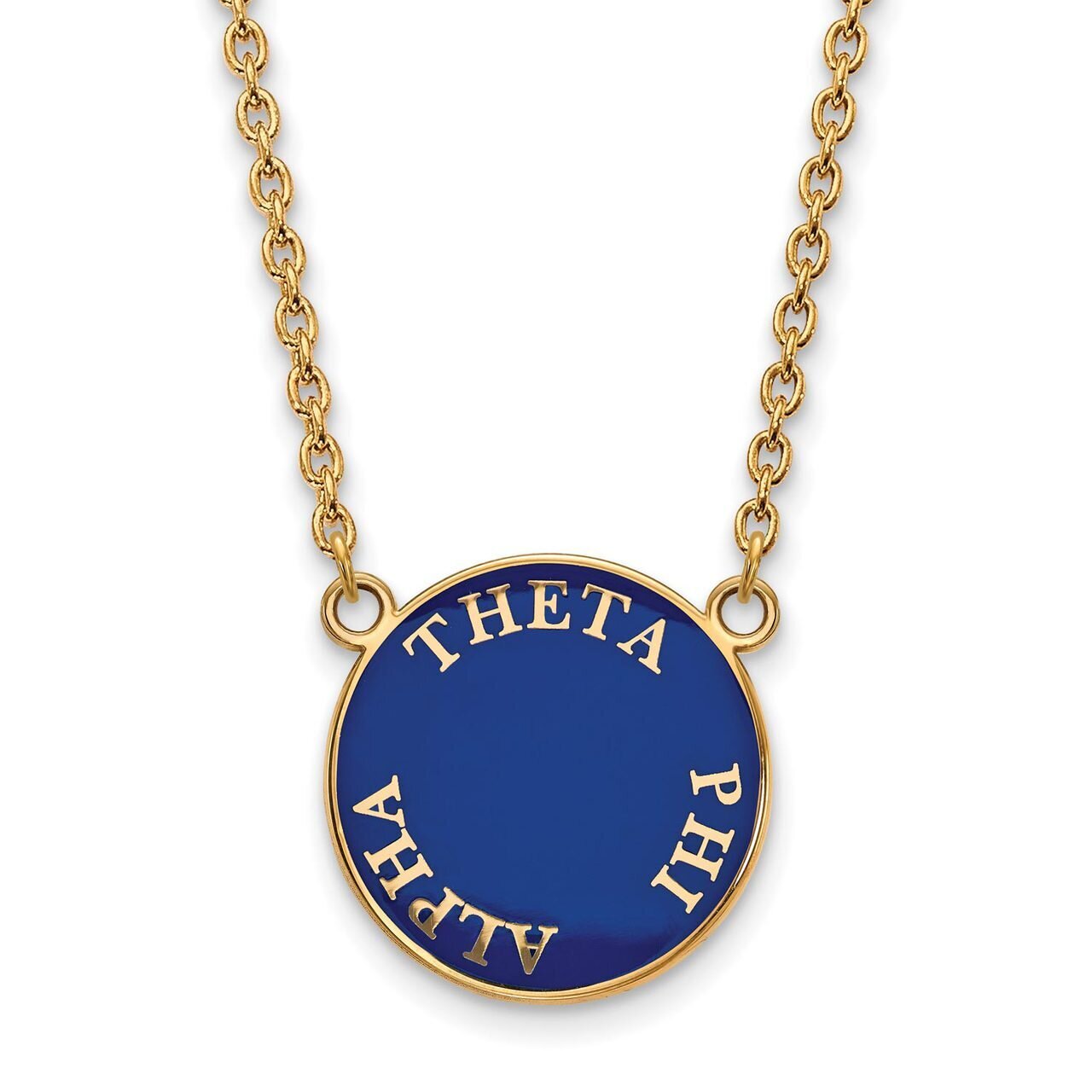 Theta Phi Alpha Small Enameled Pendant with 18 Inch Chain Gold-plated Silver GP013TPA-18