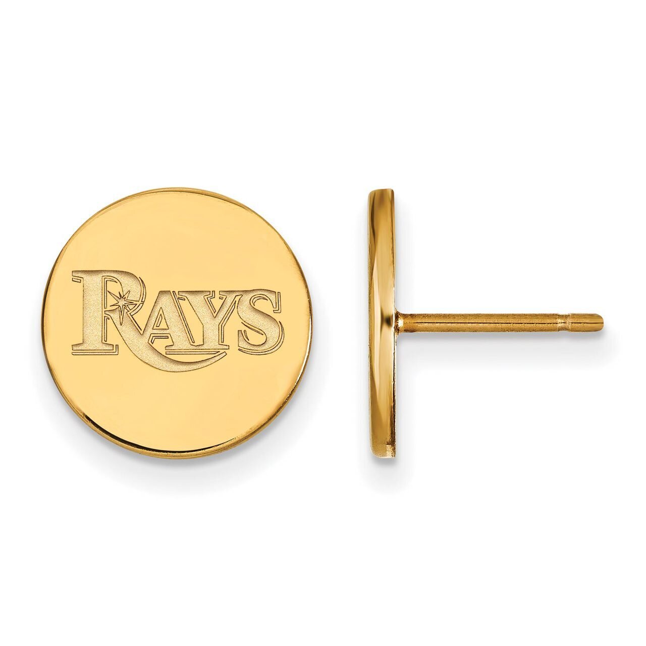 Tampa Bay Rays Small Disc Earring Gold-plated Silver GP014DEV, MPN: GP014DEV, 886774917078