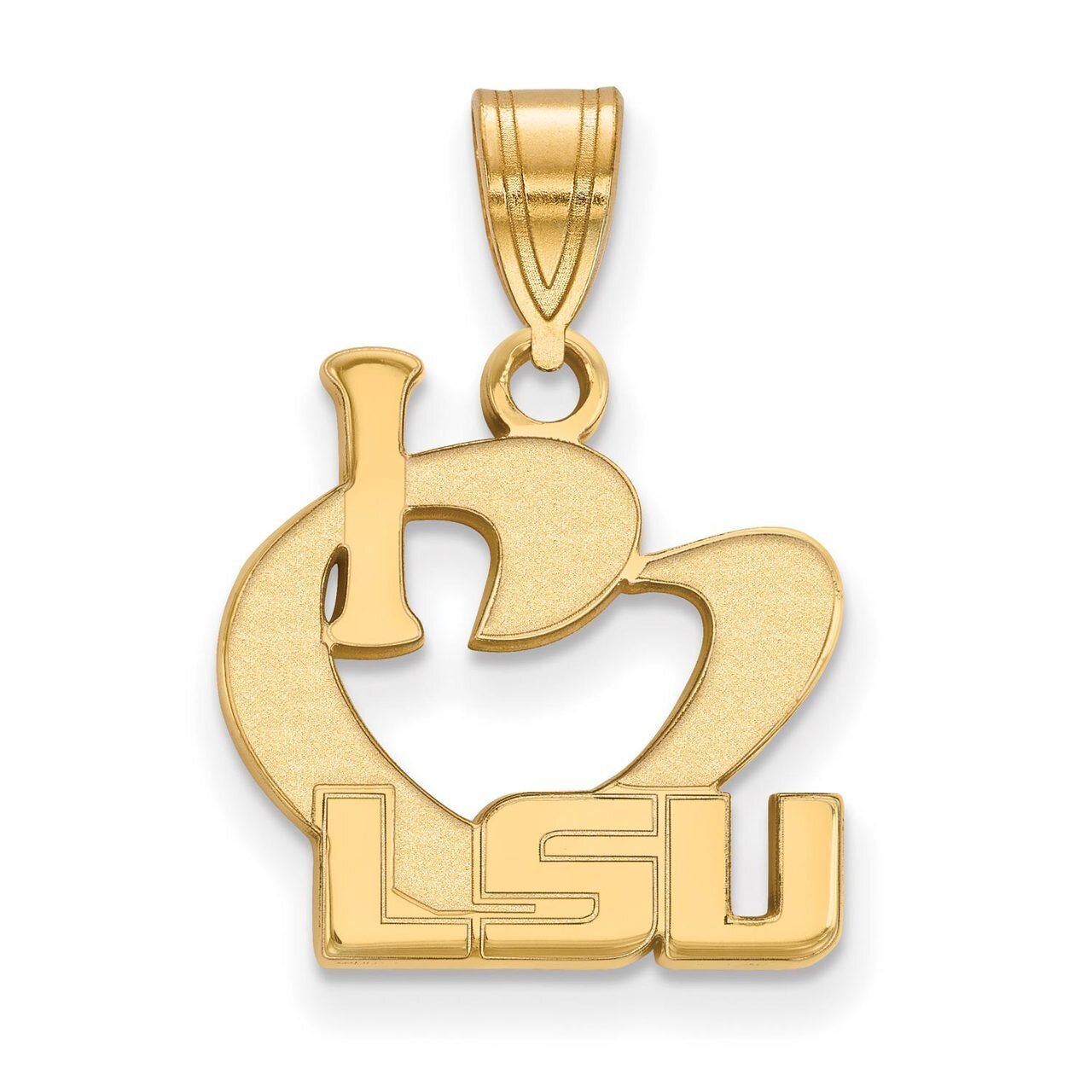 Louisiana State University Large I love Logo Pendant Gold-plated Silver GP014LSU