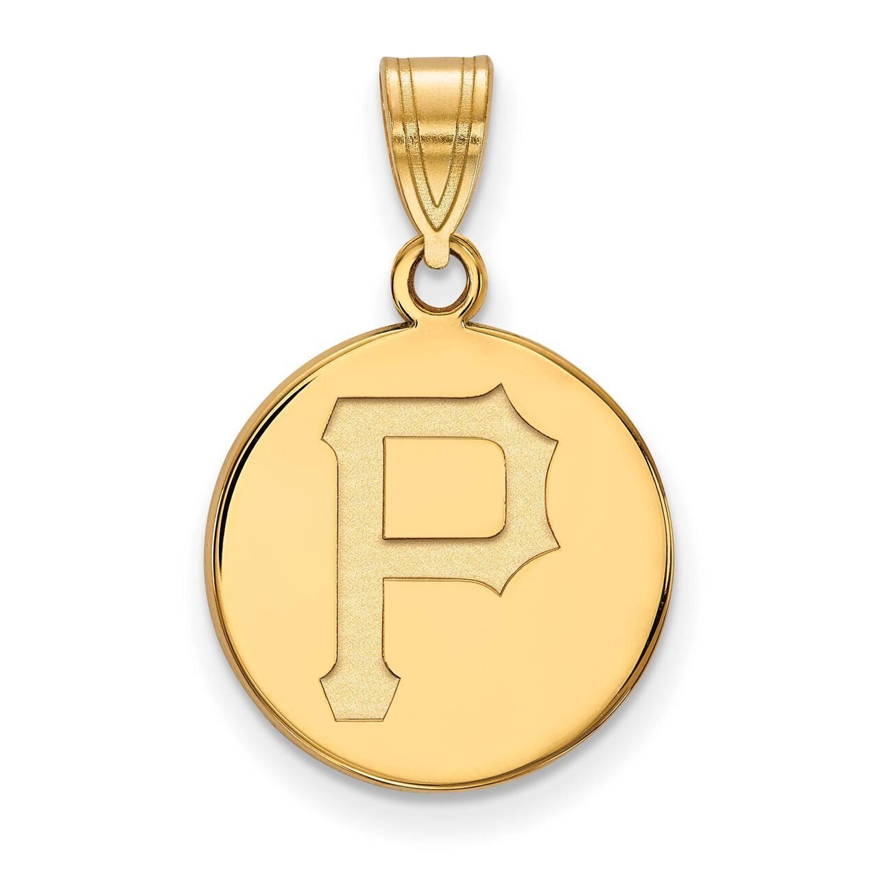 Pittsburgh Pirates Medium Disc Pendant Gold-plated Silver GP014PIR, MPN: GP014PIR, 886774917450