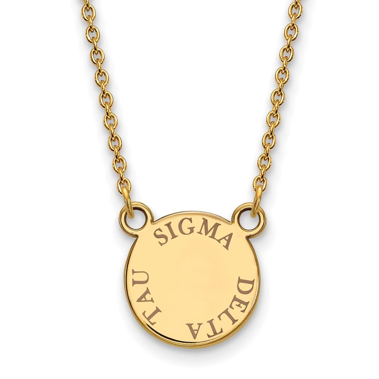 Sigma Delta Tau Extra Small Enameled Pendant with 18 Inch Chain Gold-plated Silver GP014SDT-18, MPN…