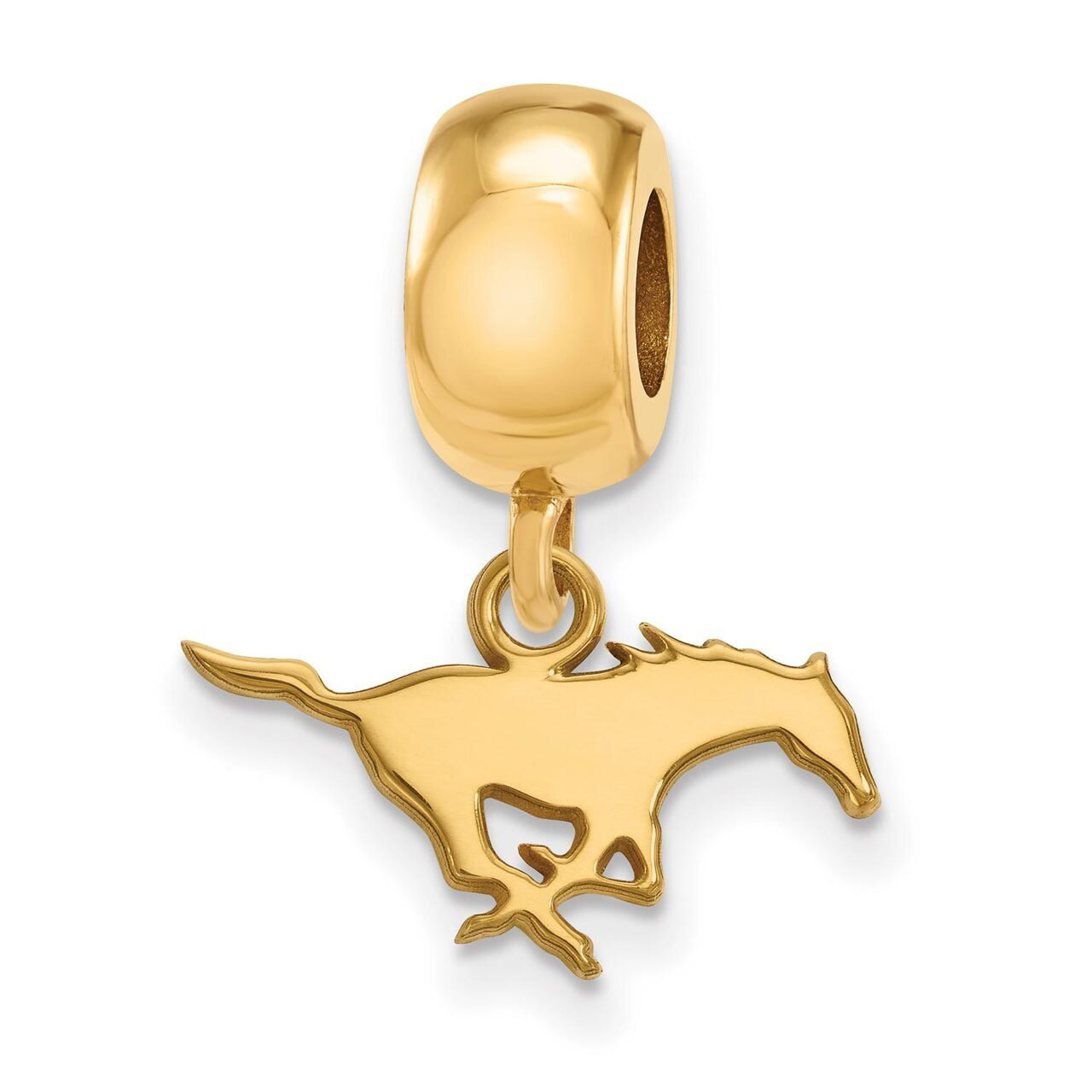 Southern Methodist University Bead Charm x-Small Dangle Gold-plated Silver GP014SMU