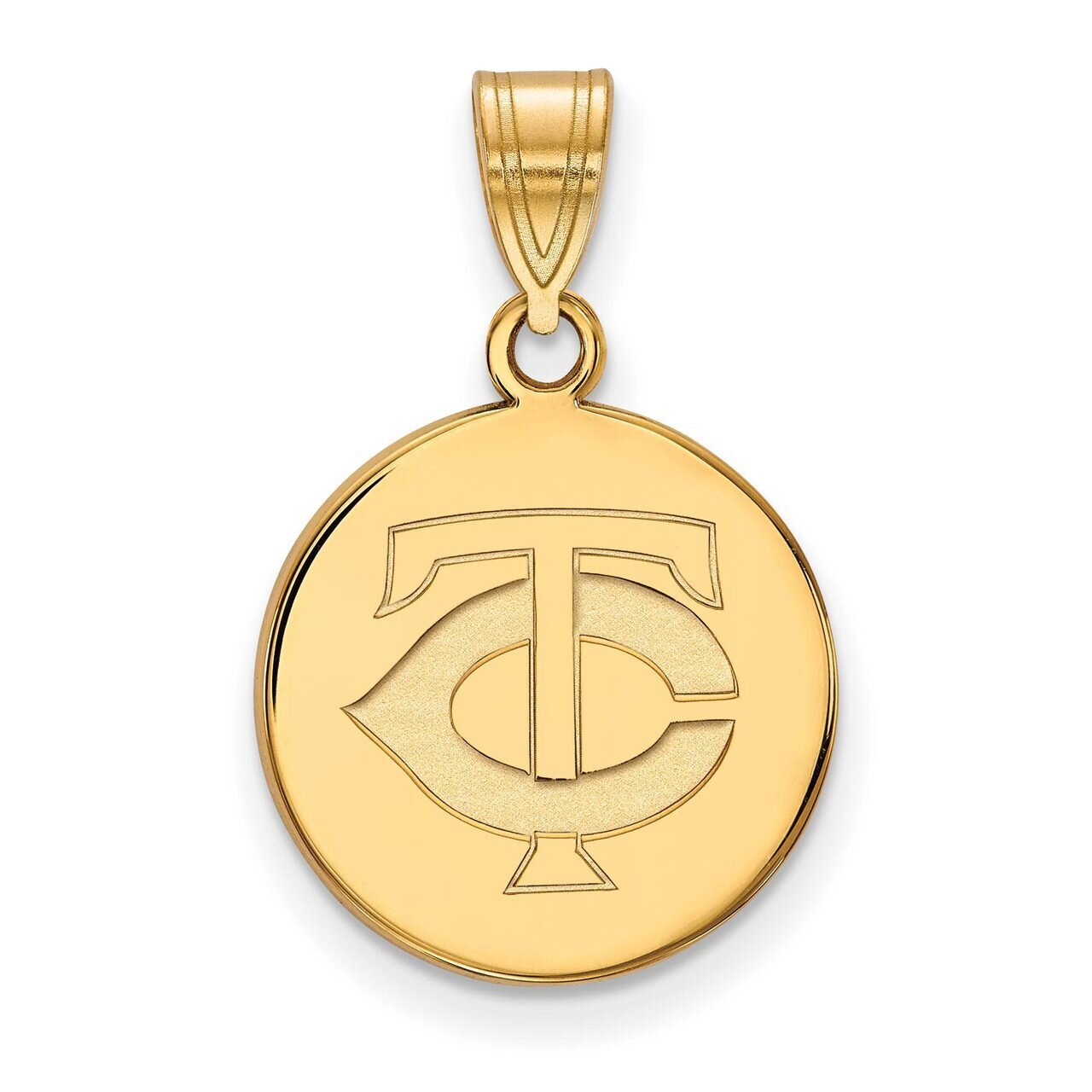 Minnesota Twins Medium Disc Pendant Gold-plated Silver GP014TWN