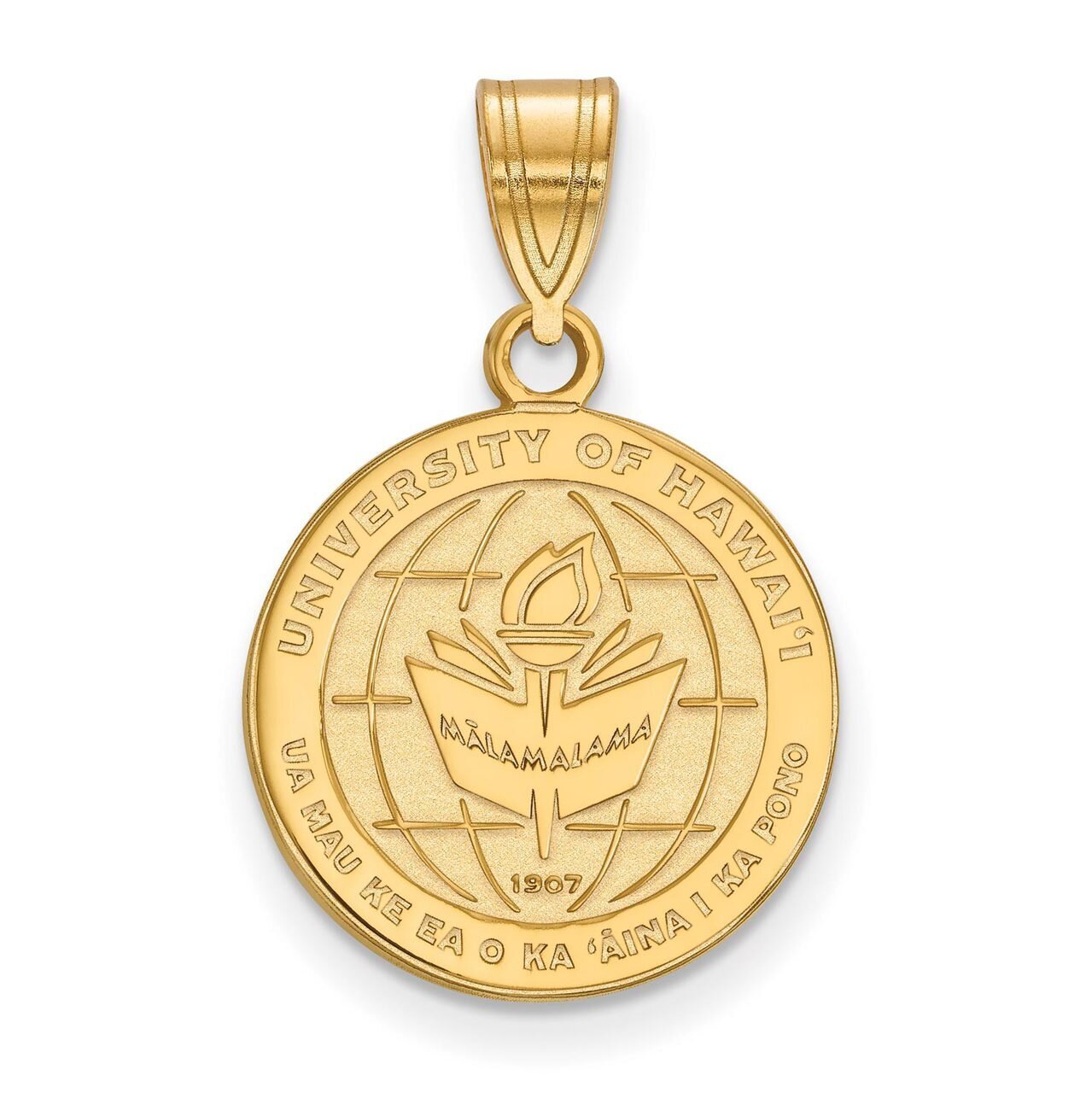 The University of Hawaii Medium Crest Pendant Gold-plated Silver GP014UHI