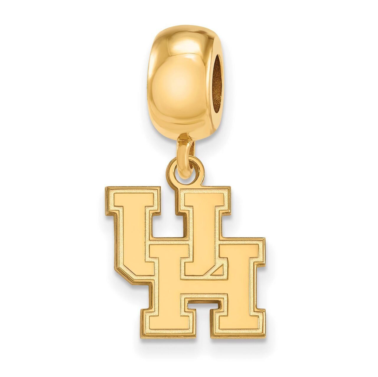 University of Houston Bead Charm Small Dangle Gold-plated Silver GP014UHO