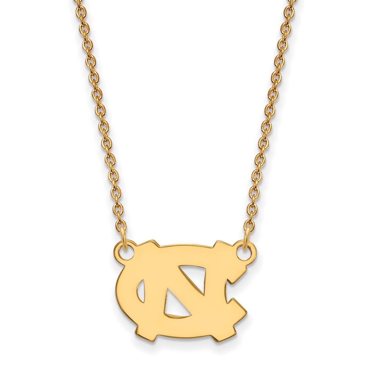 University of North Carolina Small Pendant with Chain Necklace Gold-plated Silver GP014UNC-18, MPN:…