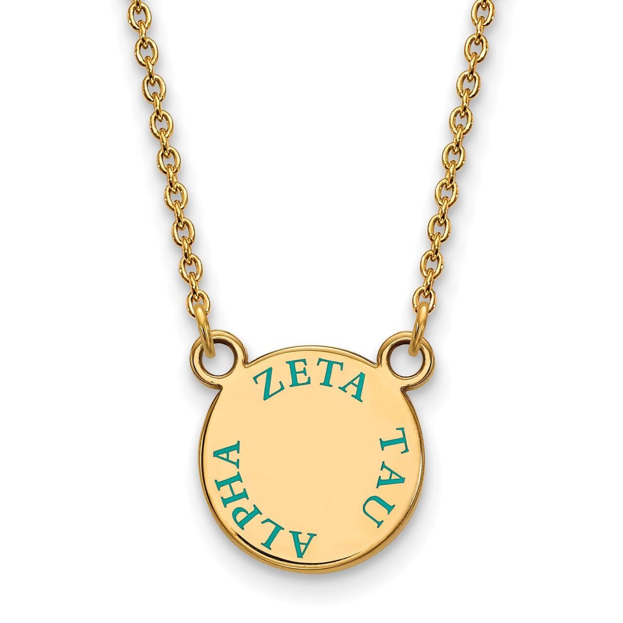 Zeta Tau Alpha Extra Small Enameled Pendant with 18 Inch Chain Gold-plated Silver GP014ZTA-18, MPN:…