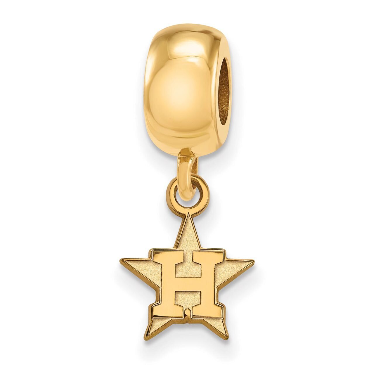 Houston Astros Bead Charm x-Small Dangle Gold-plated Silver GP015AST, MPN: GP015AST, 886774918082