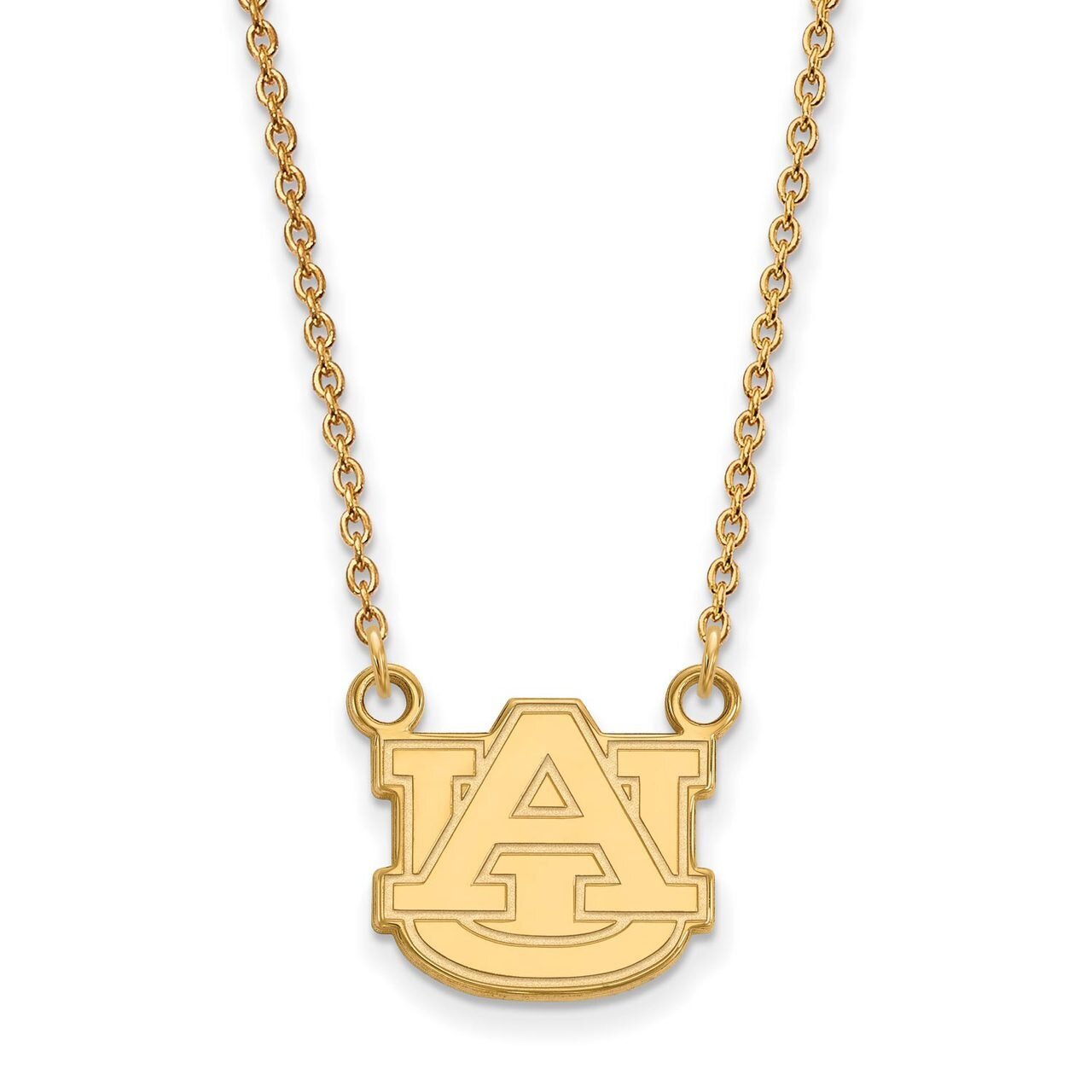 Auburn University Small Pendant with Chain Necklace Gold-plated Silver GP015AU-18, MPN: GP015AU-18,…