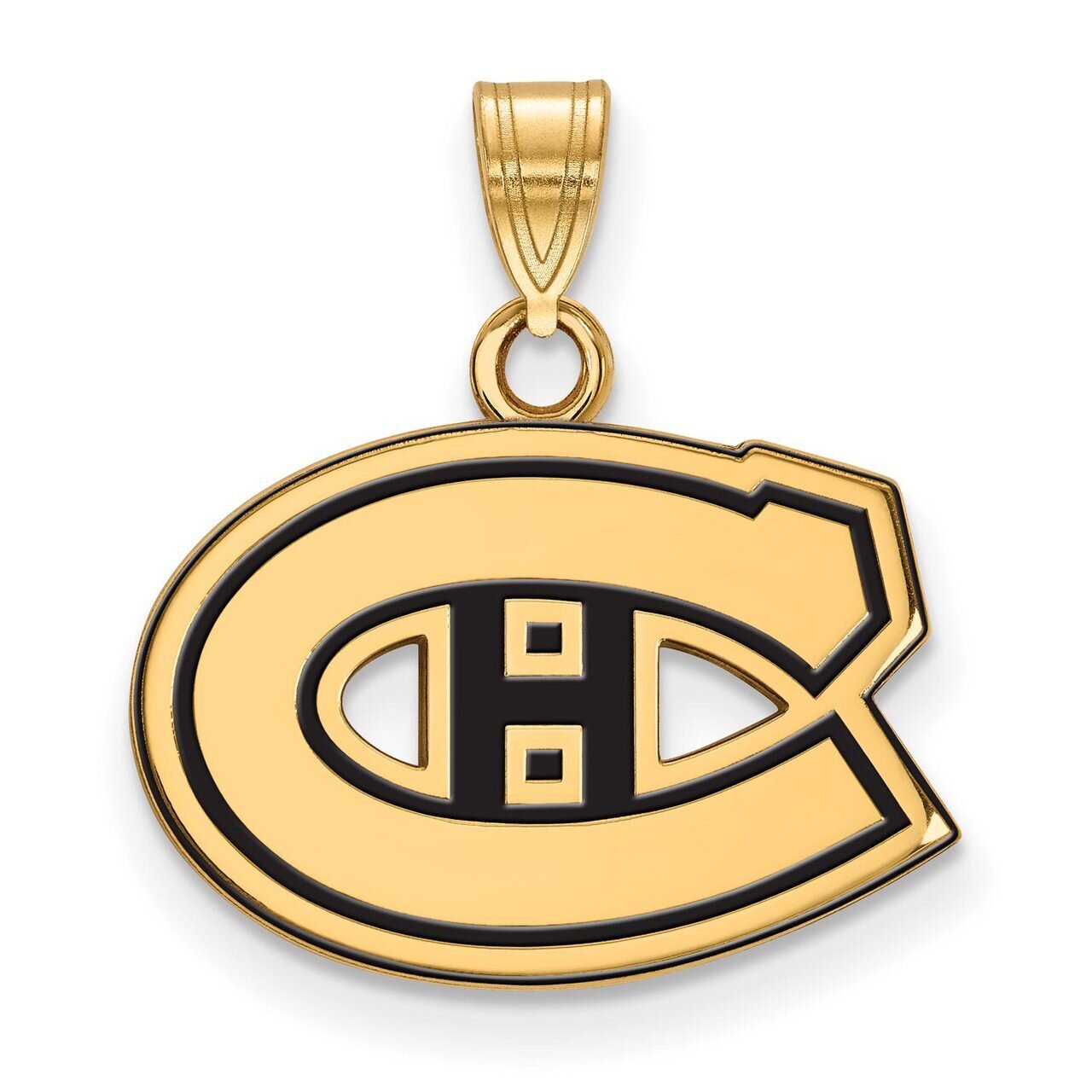 Montreal Canadiens Small Enamel Pendant Gold-plated Silver GP015CAN