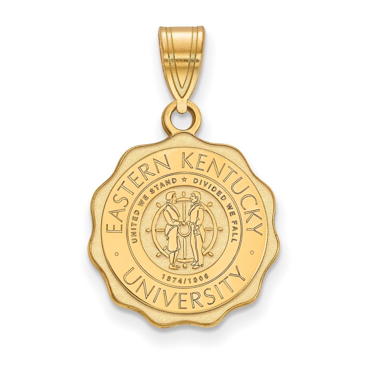 Eastern Kentucky University Medium Crest Pendant Gold-plated Silver GP015EKU