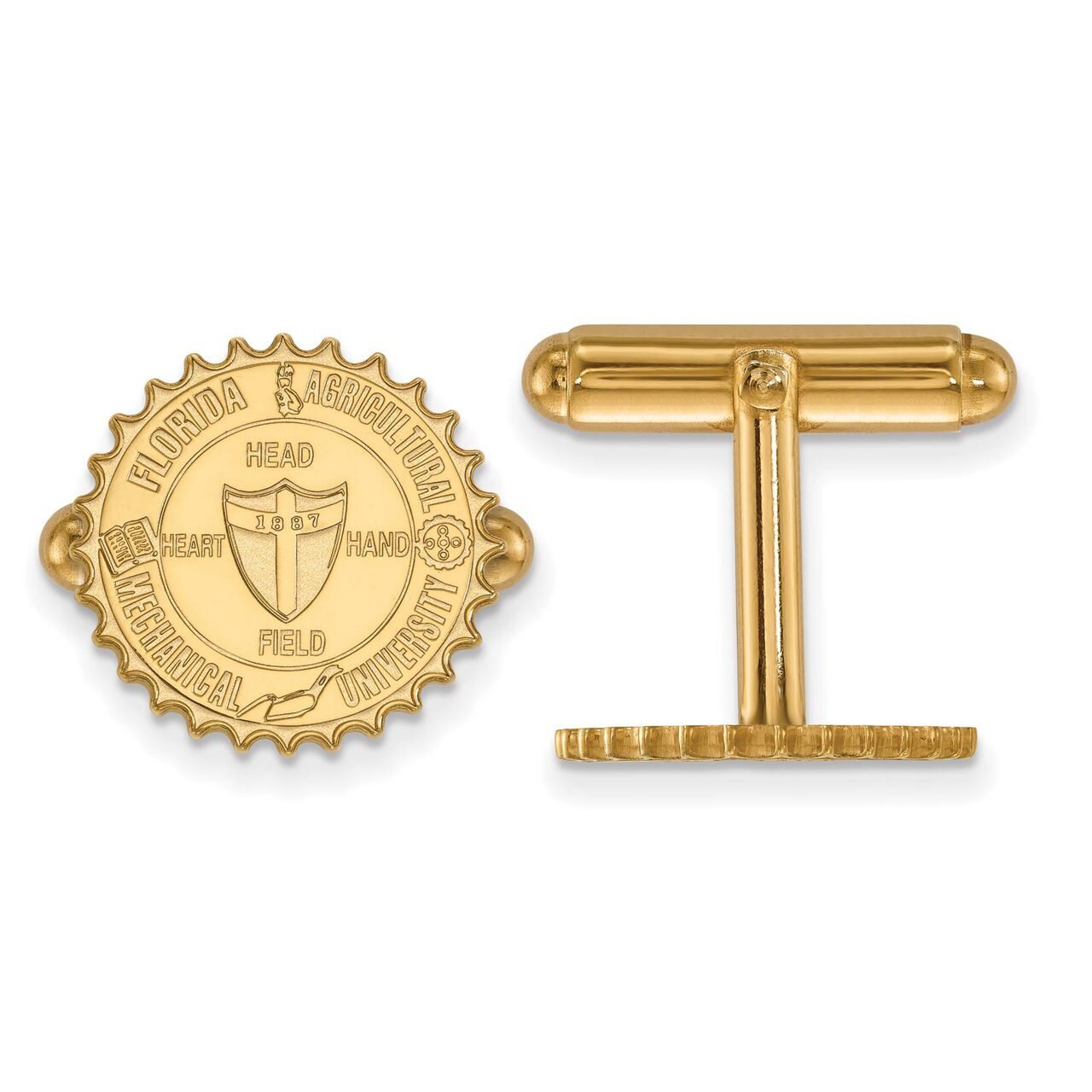 Florida A&M University Crest Cufflinks Gold-plated Silver GP015FAM