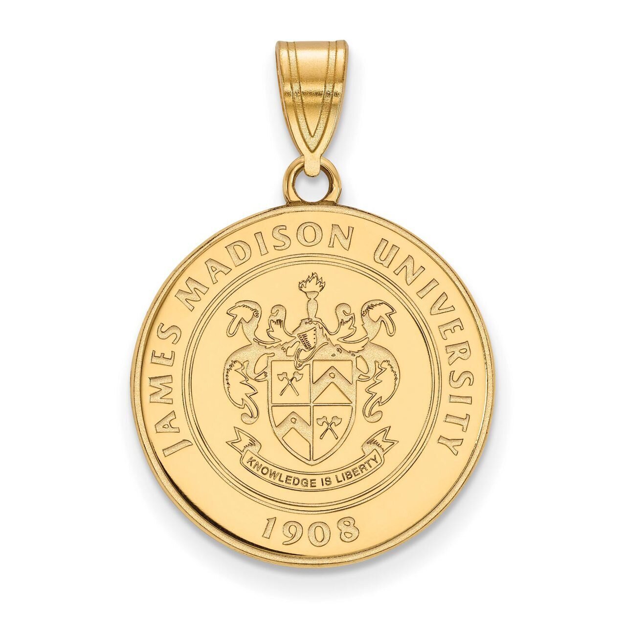 James Madison University Large Crest Pendant Gold-plated Silver GP015JMU