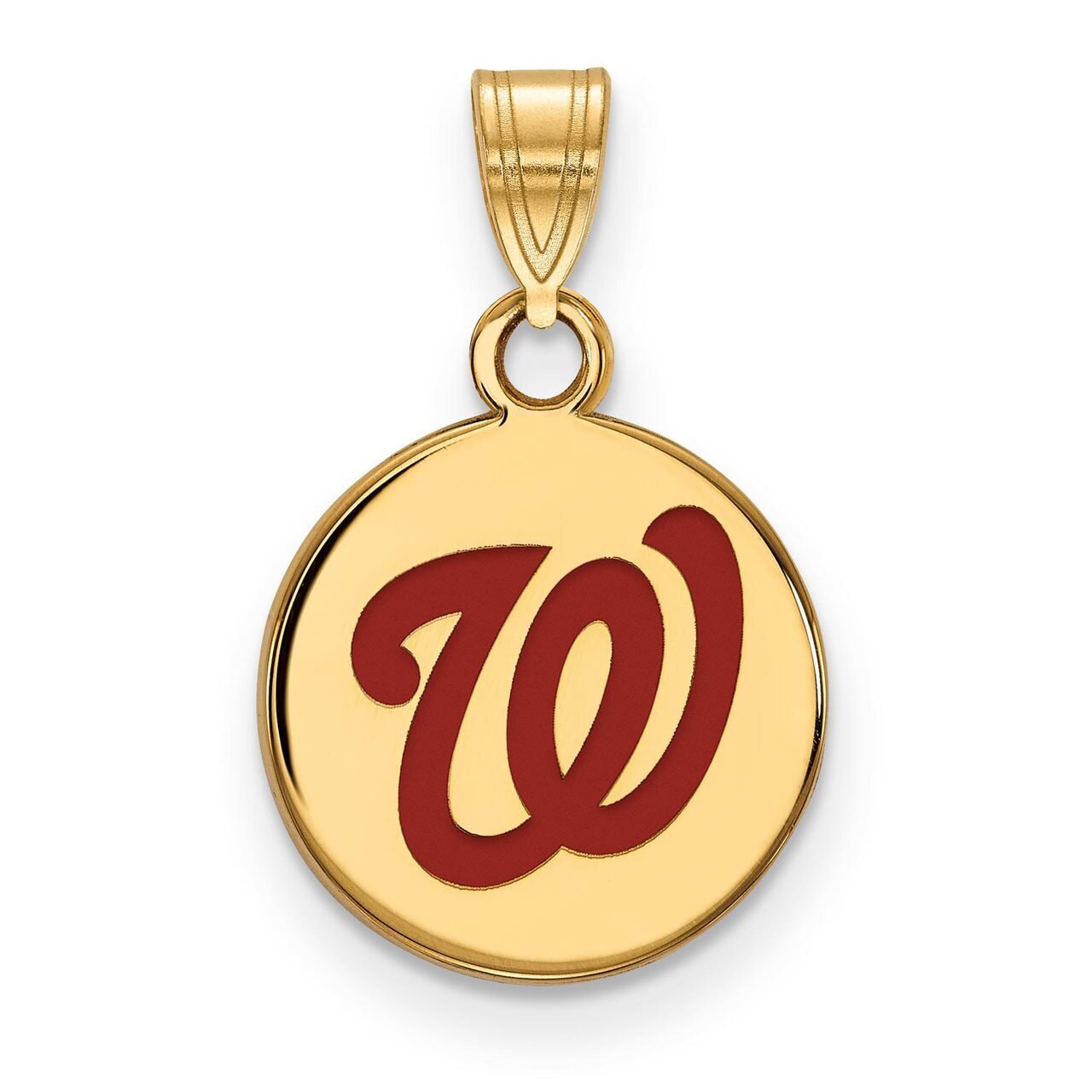 Washington Nationals Small Enamel Disc Pendant Gold-plated Silver GP015NAT, MPN: GP015NAT, 88677491…