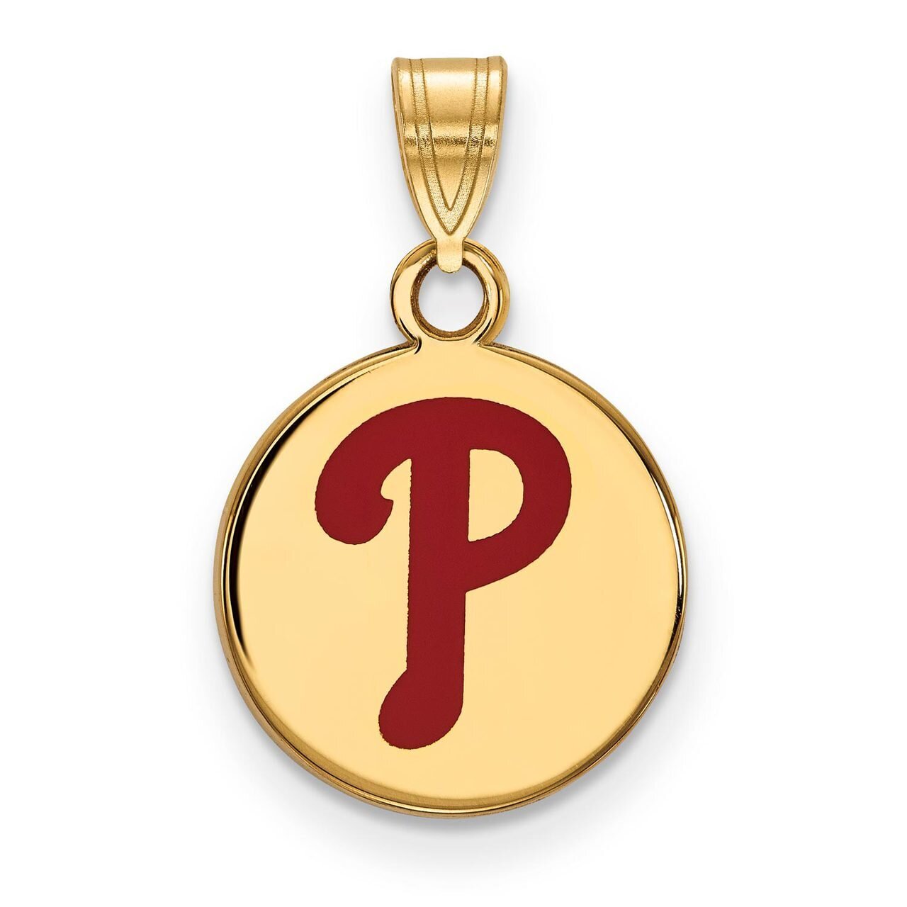 Philadelphia Phillies Small Enamel Disc Pendant Gold-plated Silver GP015PHI, MPN: GP015PHI, 8867749…