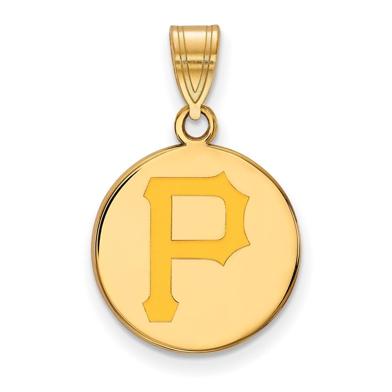 Pittsburgh Pirates Medium Enamel Disc Pendant Gold-plated Silver GP015PIR, MPN: GP015PIR, 886774918…