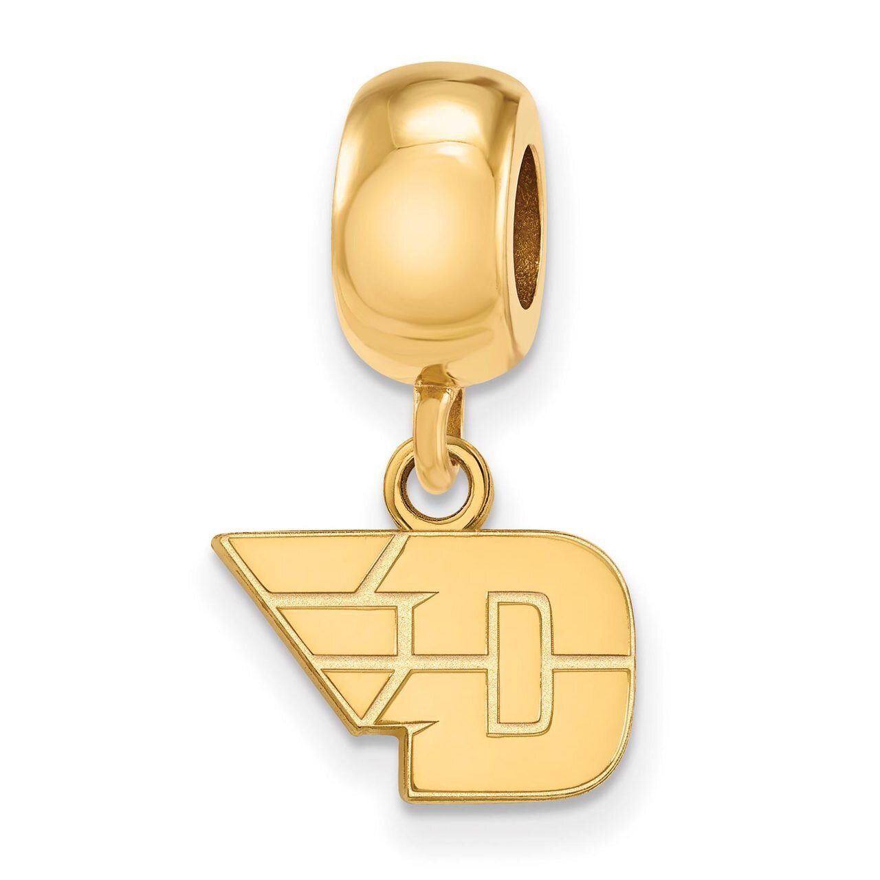 University of Dayton Bead Charm x-Small Dangle Gold-plated Silver GP015UD