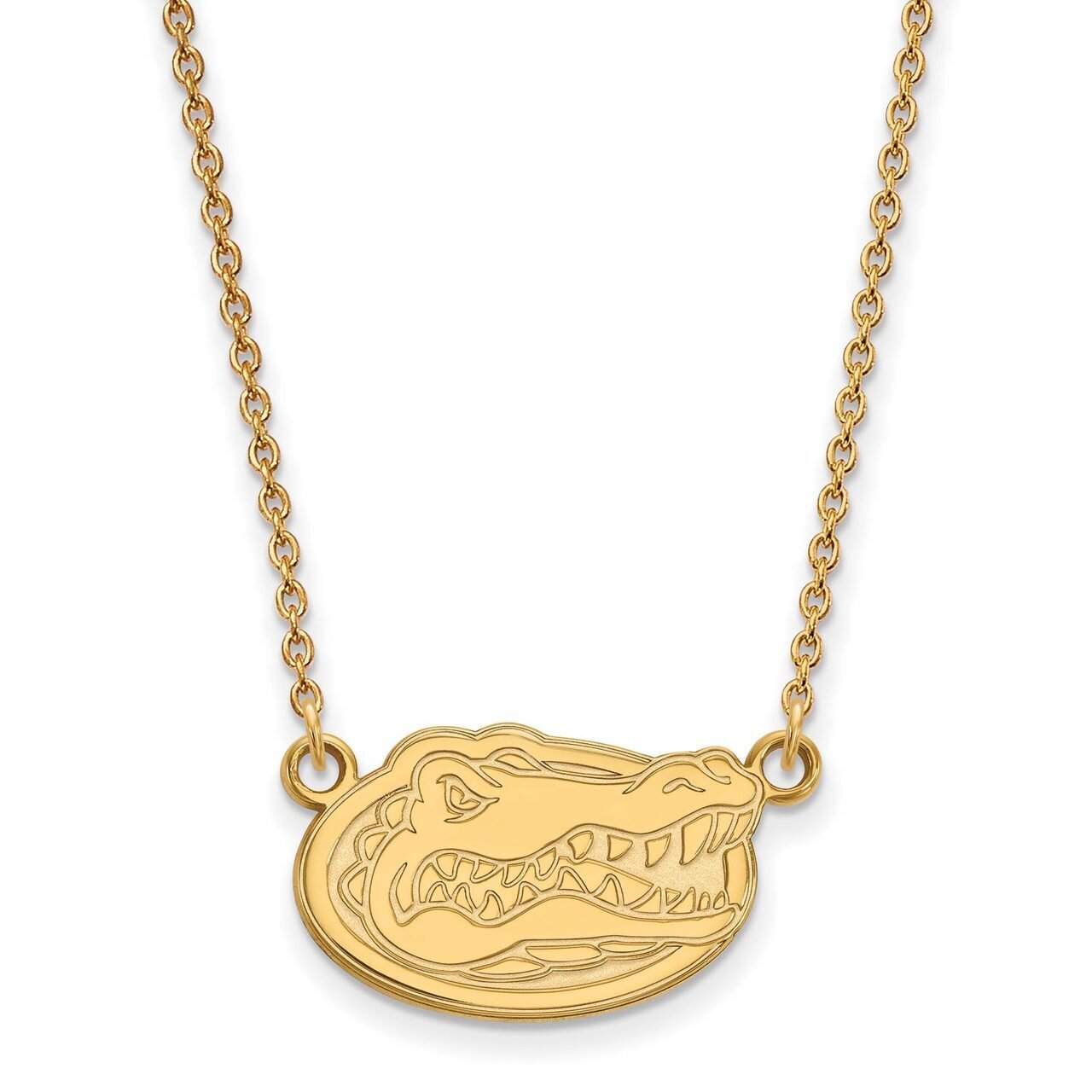 University of Florida Small Pendant with Chain Necklace Gold-plated Silver GP015UFL-18, MPN: GP015U…