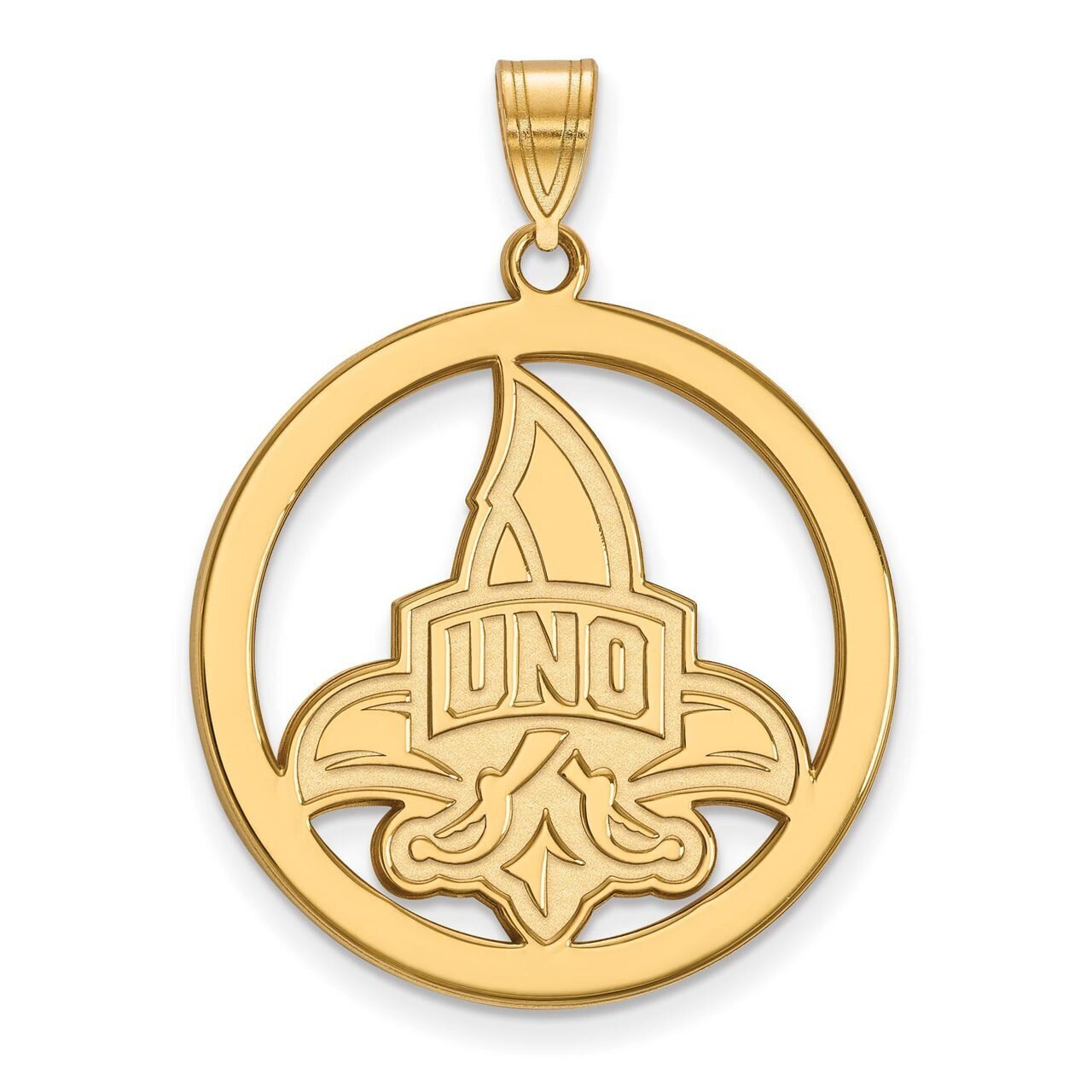 University of New Orleans L Pendant in Circle Gold-plated Silver GP015UNO, MPN: GP015UNO, 886774919…