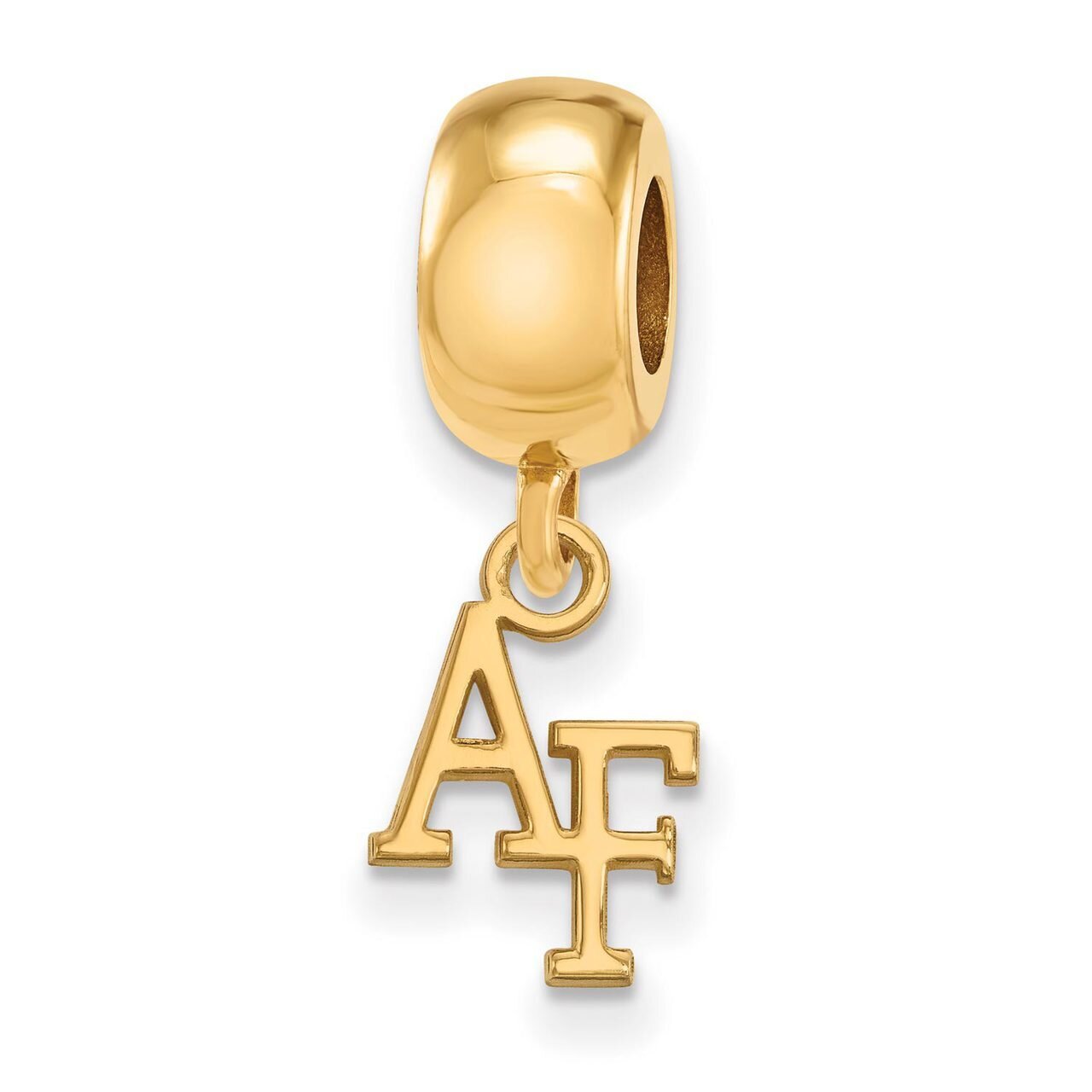 United States Air Force Academy Bead Charm x-Small Dangle Gold-plated Silver GP015USA, MPN: GP015US…