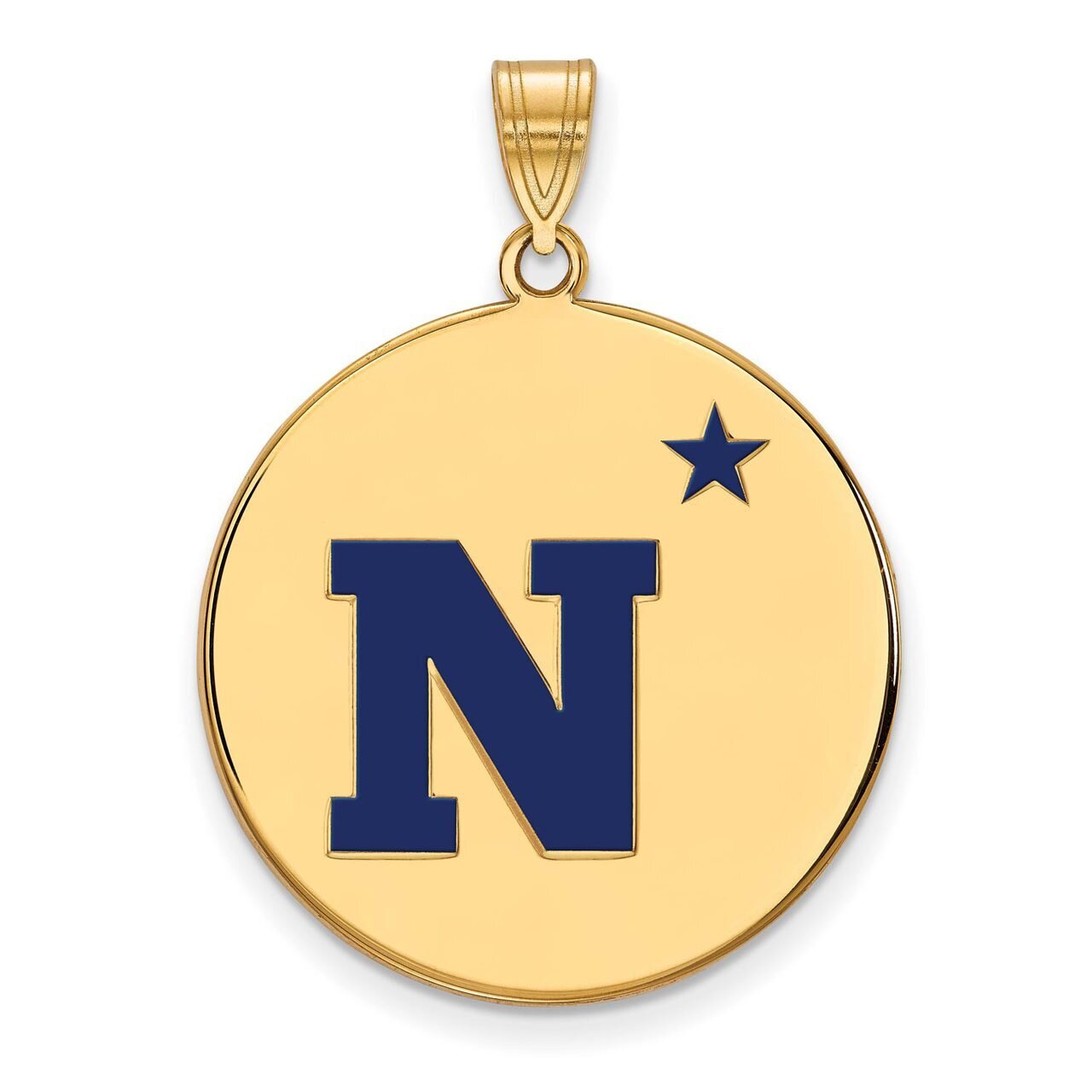 Navy XLarge Enamel Disc Pendant Gold-plated Silver GP015USN, MPN: GP015USN, 886774919096