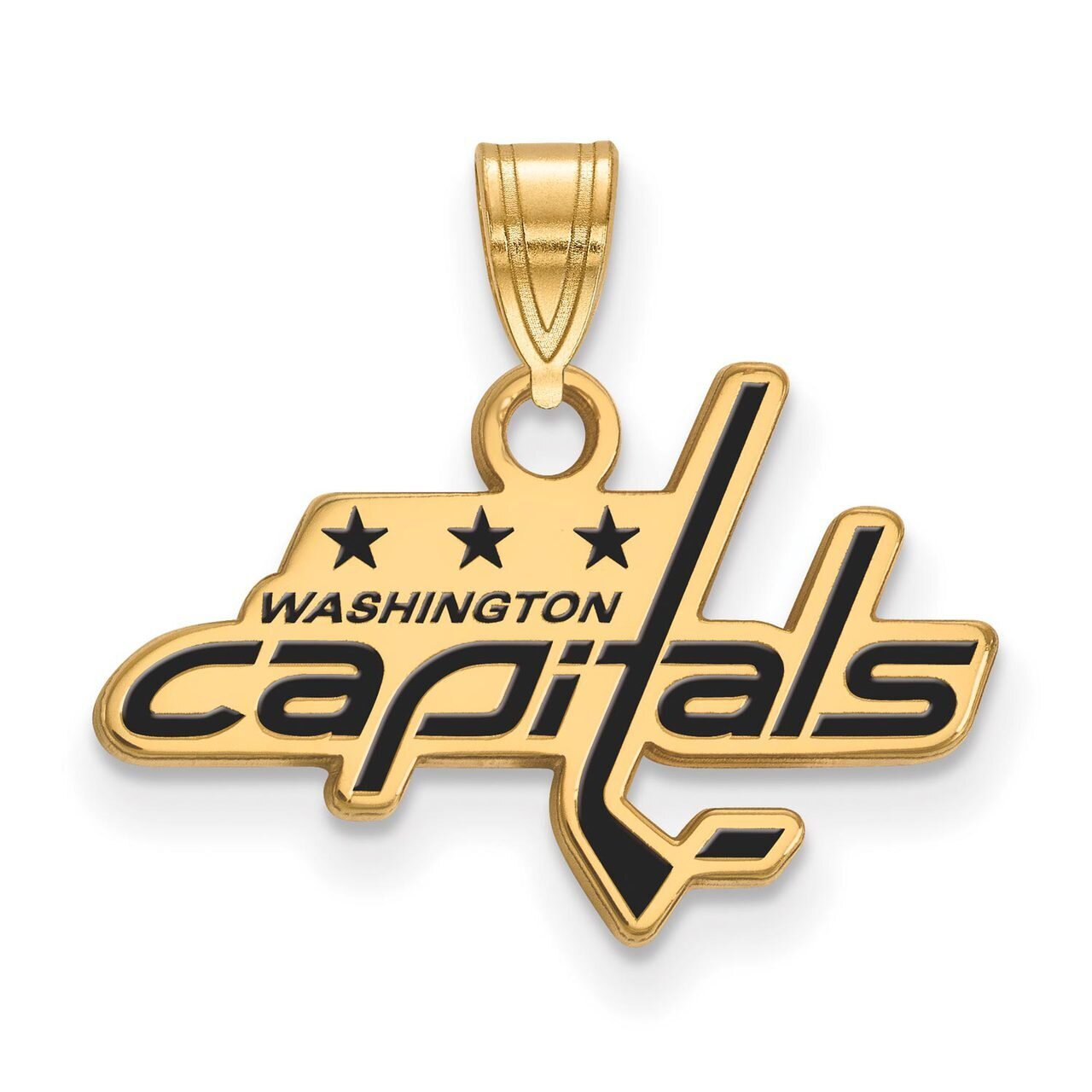 Washington Capitals Small Enamel Pendant Gold-plated Silver GP016CAP, MPN: GP016CAP, 886774743455