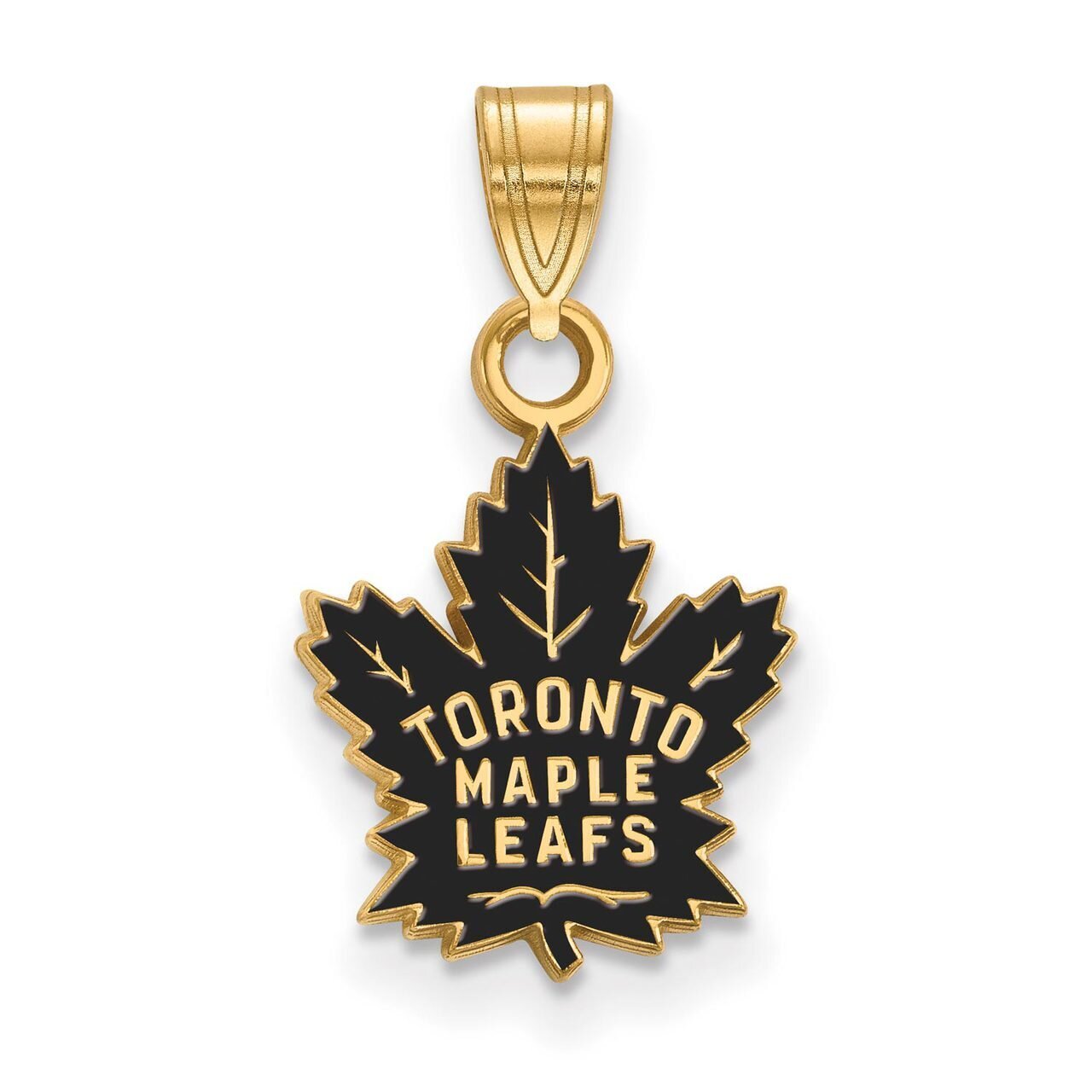 Toronto Maple Leafs Small Enamel Pendant Gold-plated Silver GP016MLE, MPN: GP016MLE, 886774743530