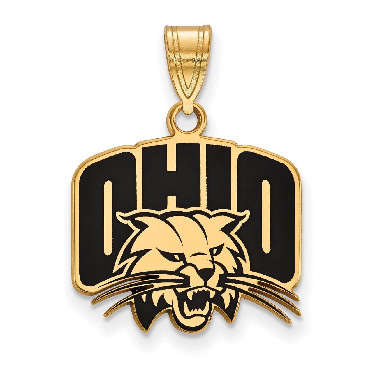 Ohio University Medium Enamel Pendant Gold-plated Silver GP016OU