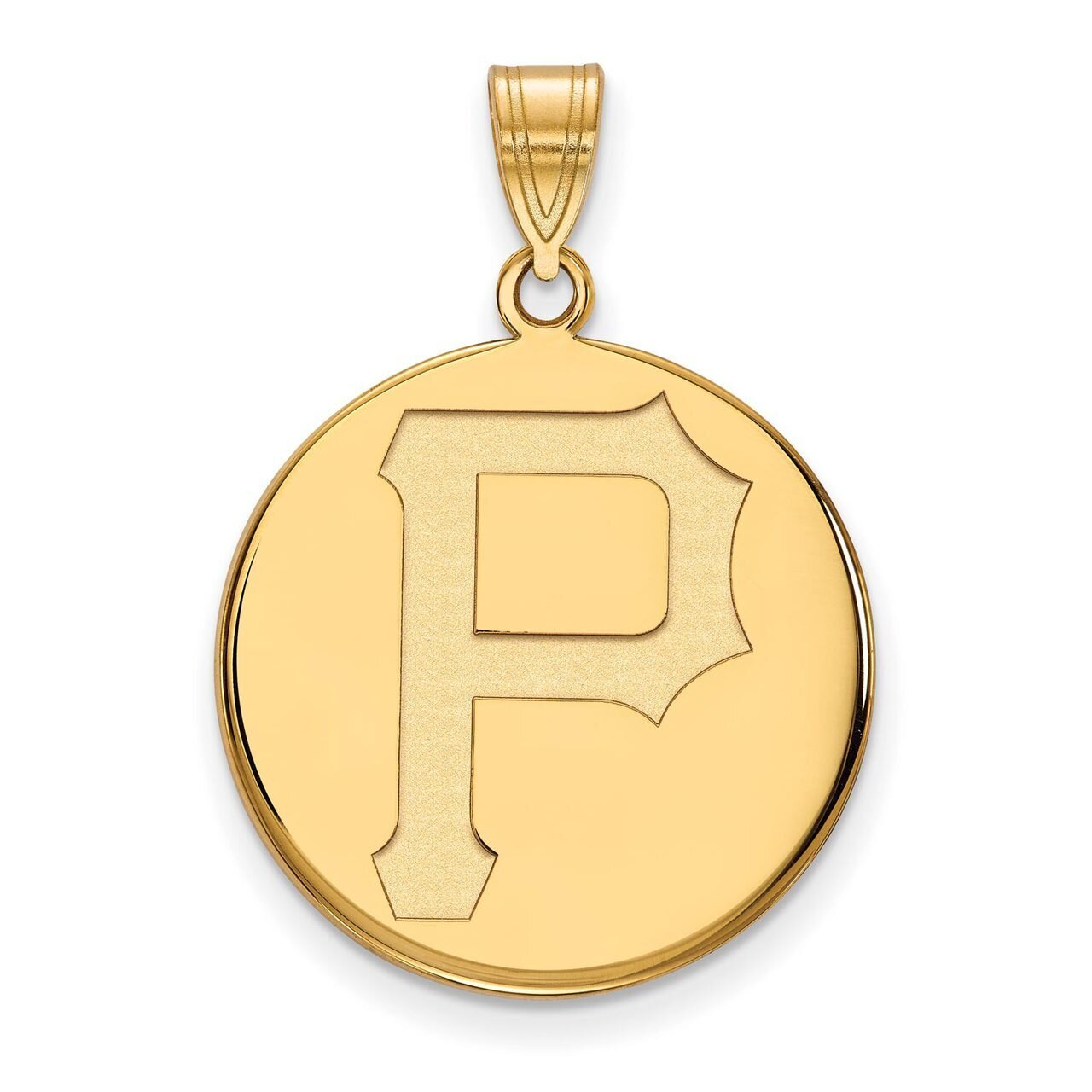 Pittsburgh Pirates Large Disc Pendant Gold-plated Silver GP016PIR, MPN: GP016PIR, 886774919942