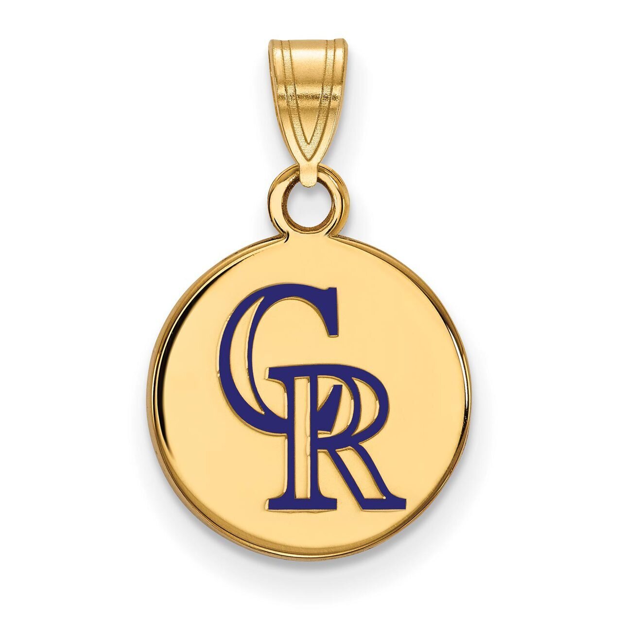 Colorado Rockies Small Enamel Disc Pendant Gold-plated Silver GP016ROK, MPN: GP016ROK, 886774920016