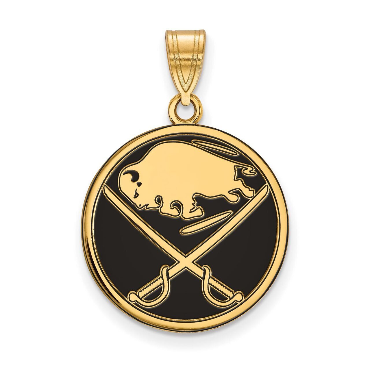 Buffalo Sabres Large Enamel Pendant Gold-plated Silver GP016SAB, MPN: GP016SAB, 886774743578