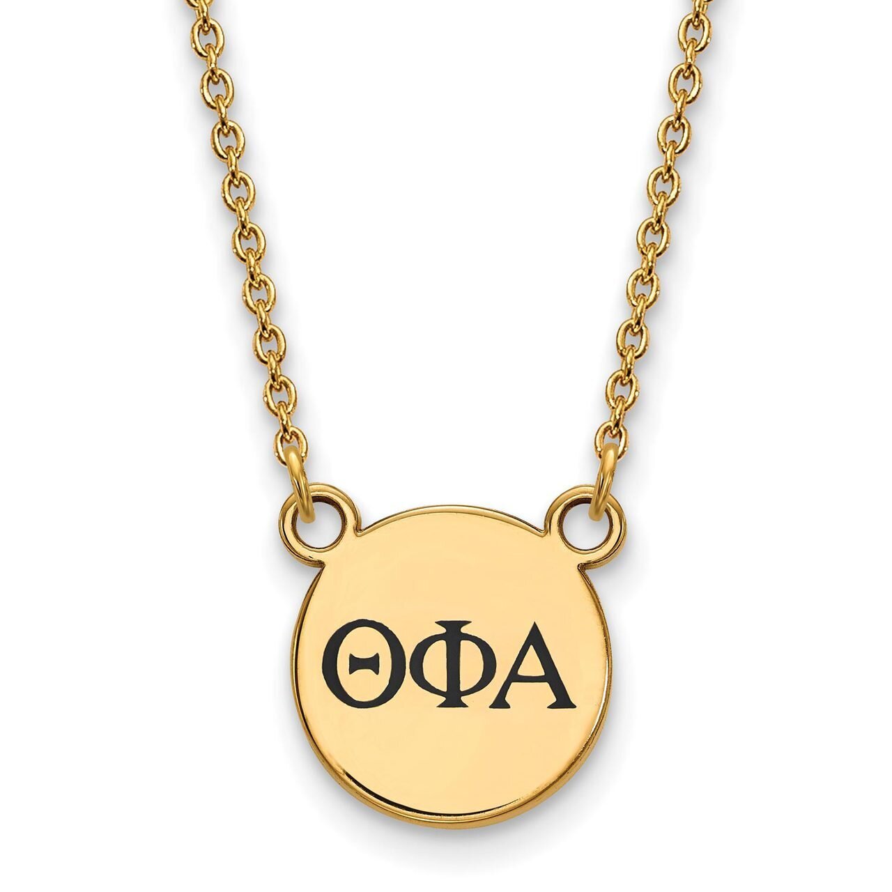 Theta Phi Alpha Extra Small Enameled Pendant with 18 Inch Chain Gold-plated Silver GP016TPA-18, MPN…