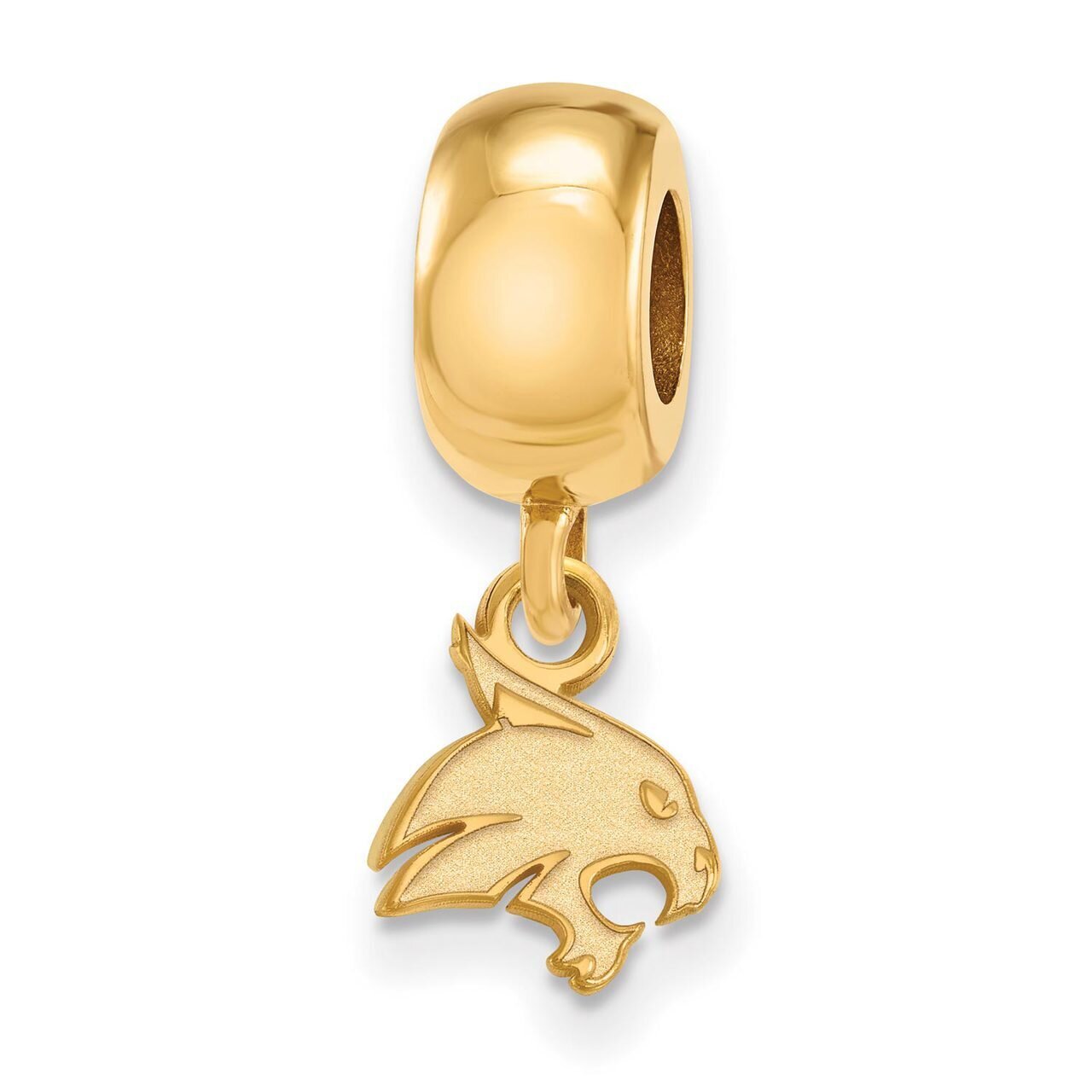 Texas State University Bead Charm x-Small Dangle Gold-plated Silver GP016TST, MPN: GP016TST, 886774…