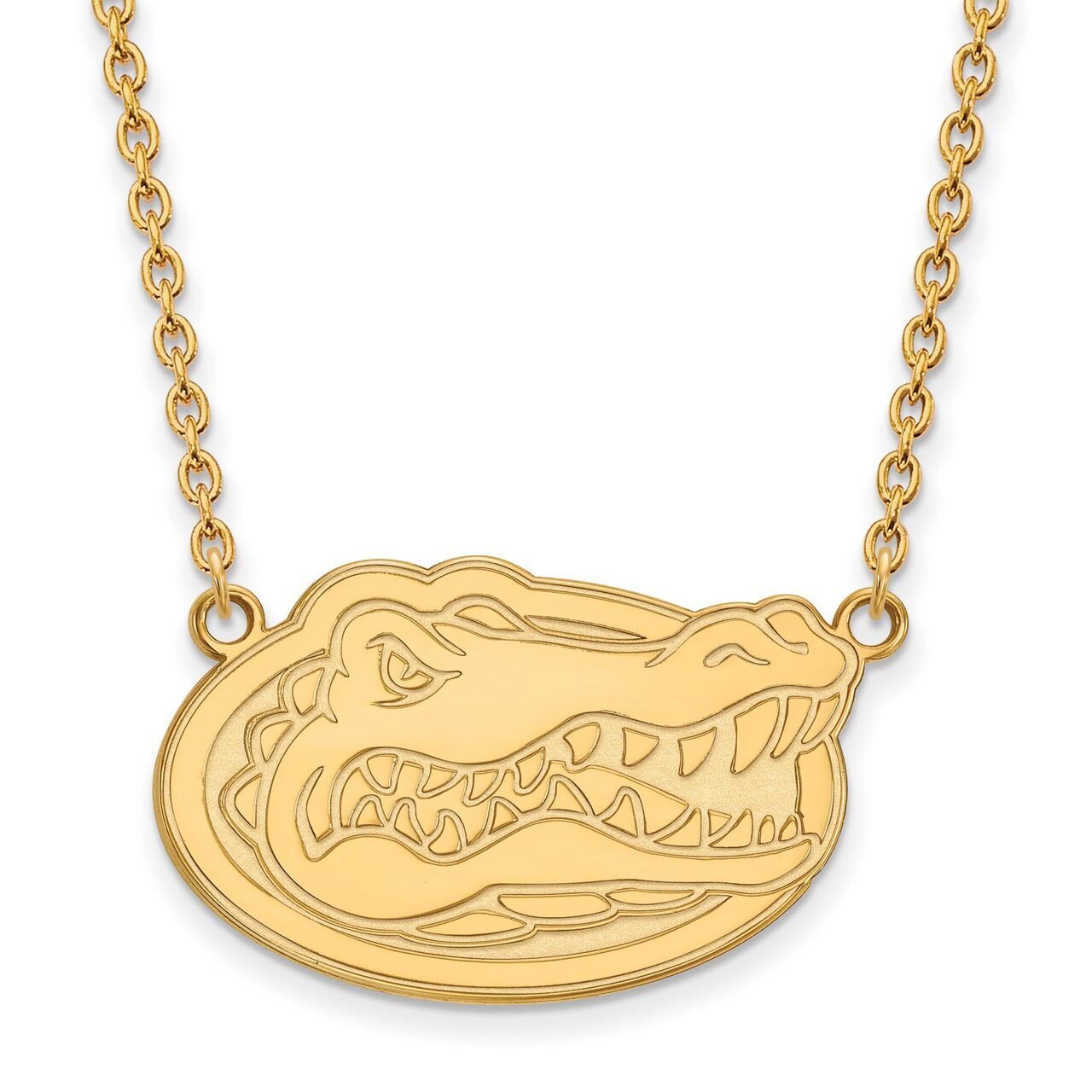University of Florida Large Pendant with Chain Necklace Gold-plated Silver GP016UFL-18