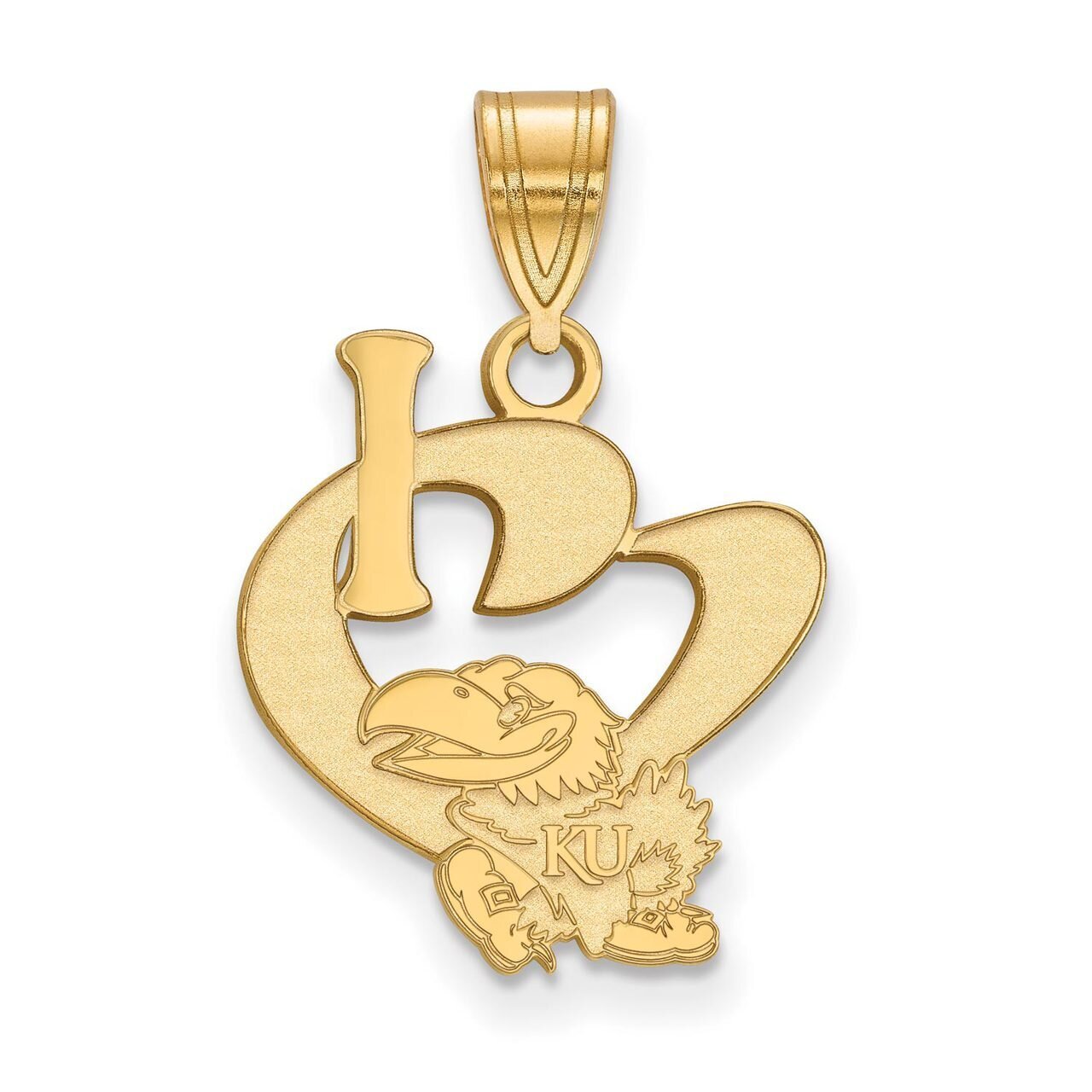 University of Kansas Large I love Logo Pendant Gold-plated Silver GP016UKS, MPN: GP016UKS, 88677492…