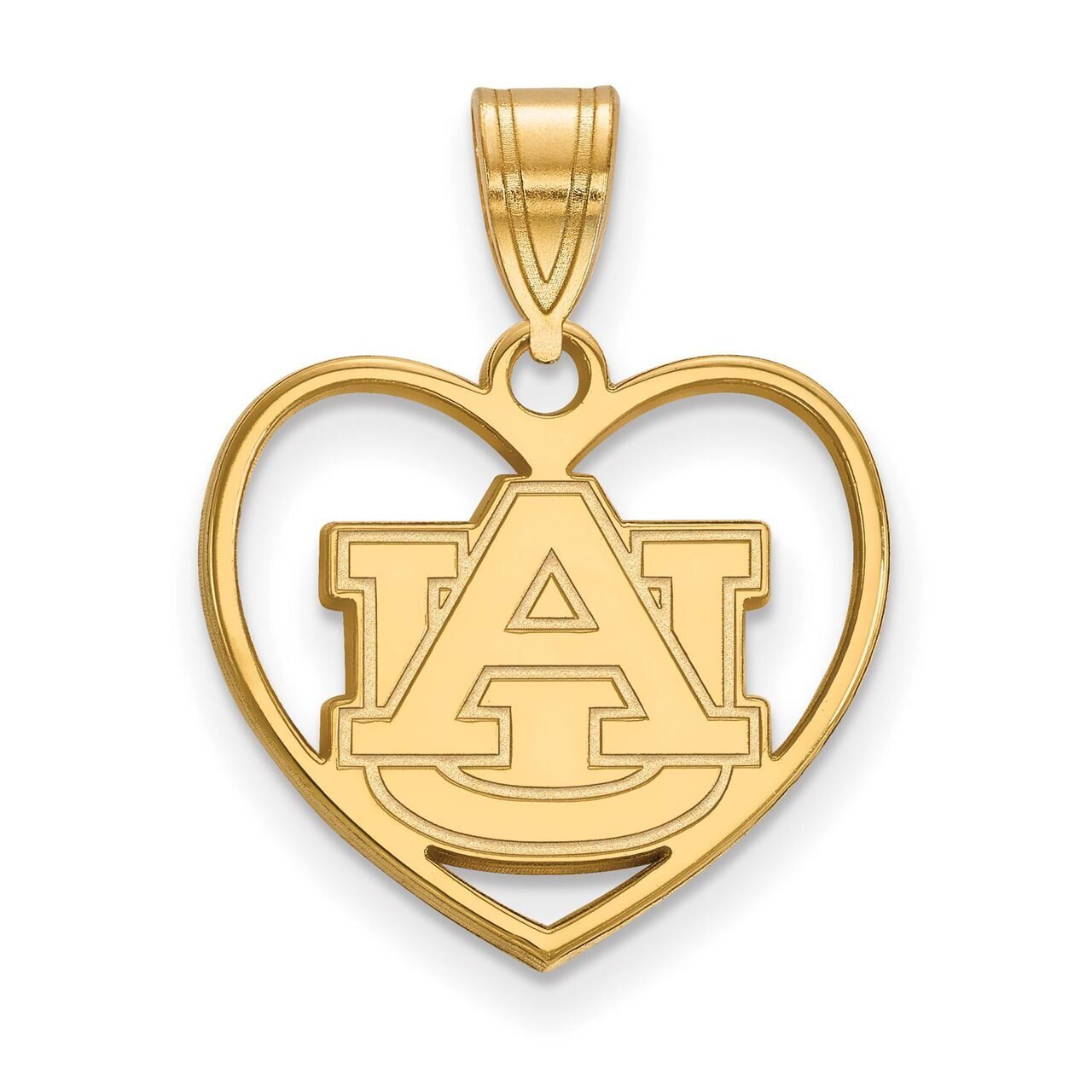 Auburn University Pendant in Heart Gold-plated Silver GP017AU