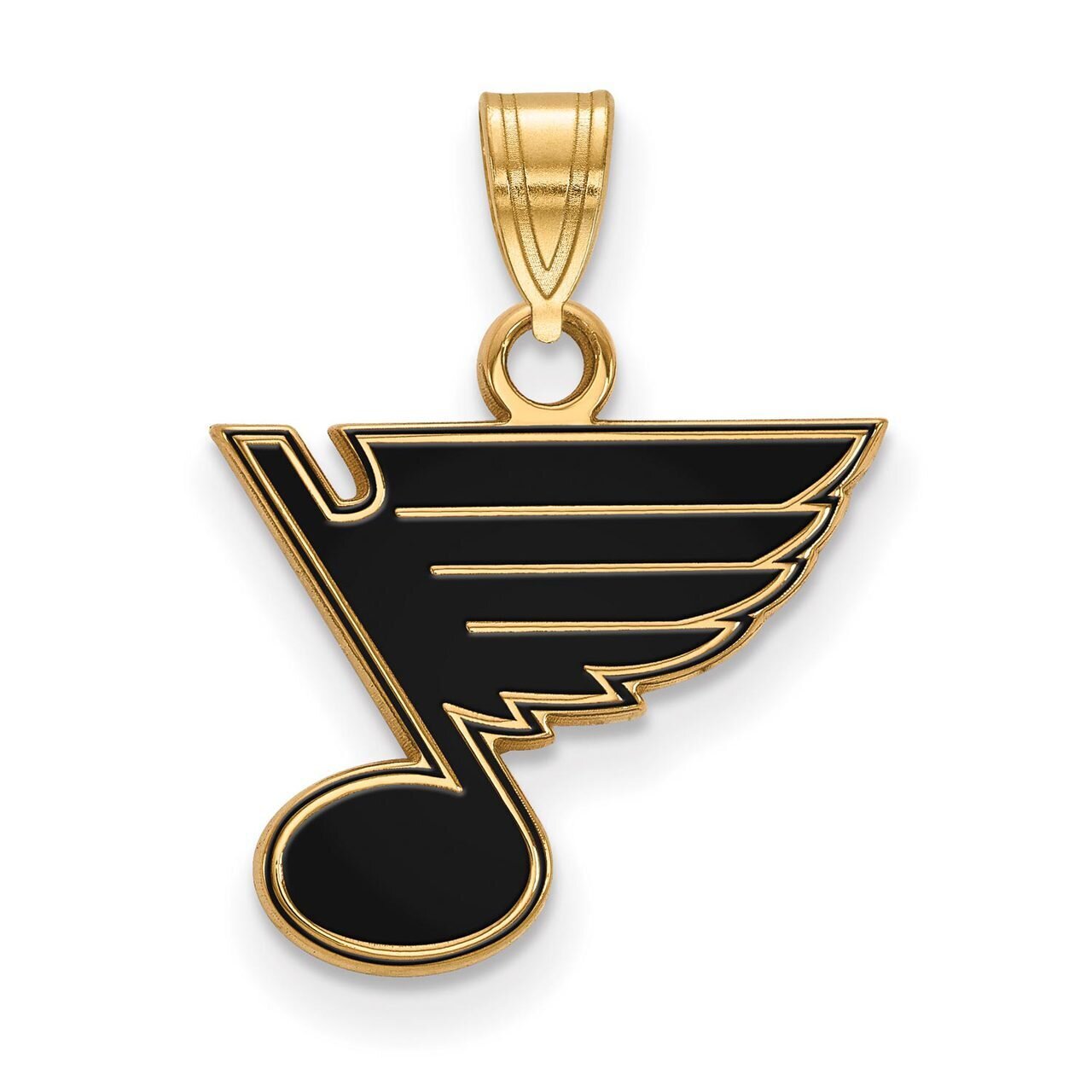 Saint Louis Blues Small Enamel Pendant Gold-plated Silver GP017BLE, MPN: GP017BLE, 886774743622