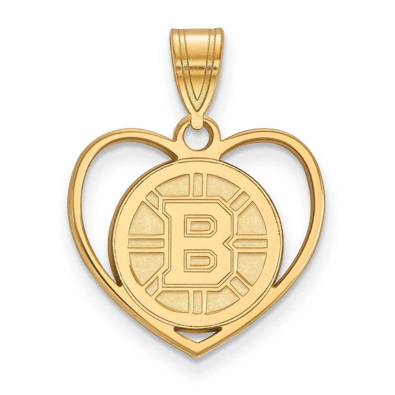 Boston Bruins Pendant in Heart Gold-plated Silver GP017BRI, MPN: GP017BRI, 886774920757