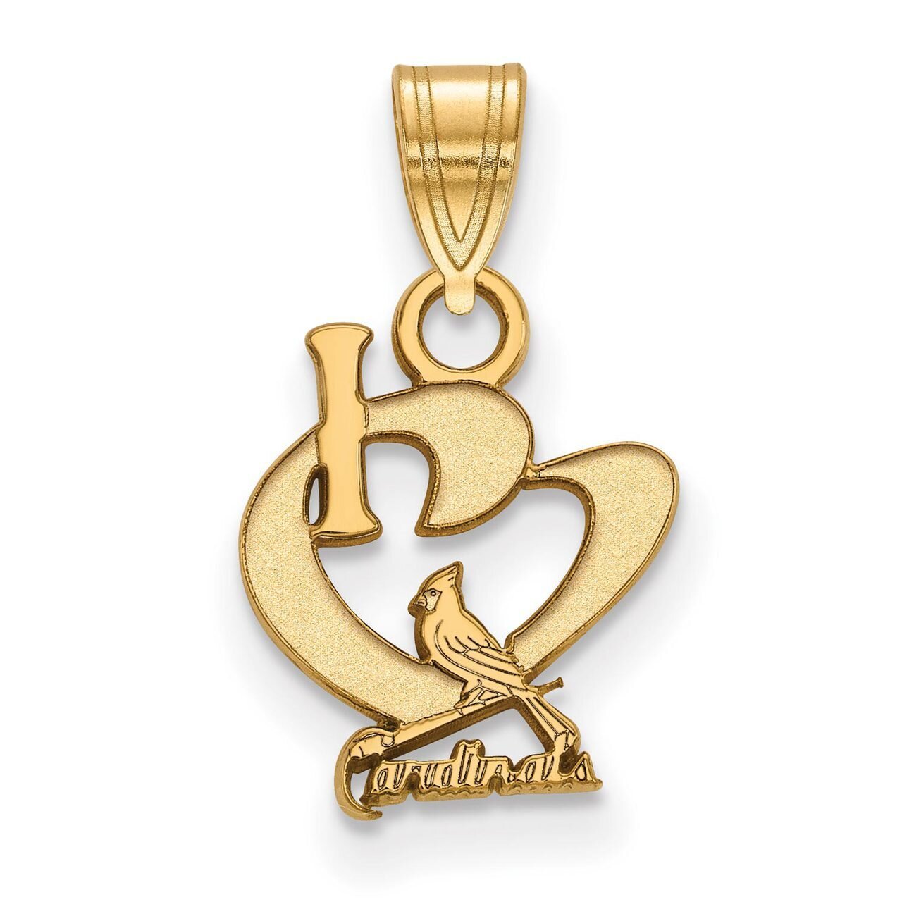 Saint Louis Cardinals Small I love Logo Pendant Gold-plated Silver GP017CRD