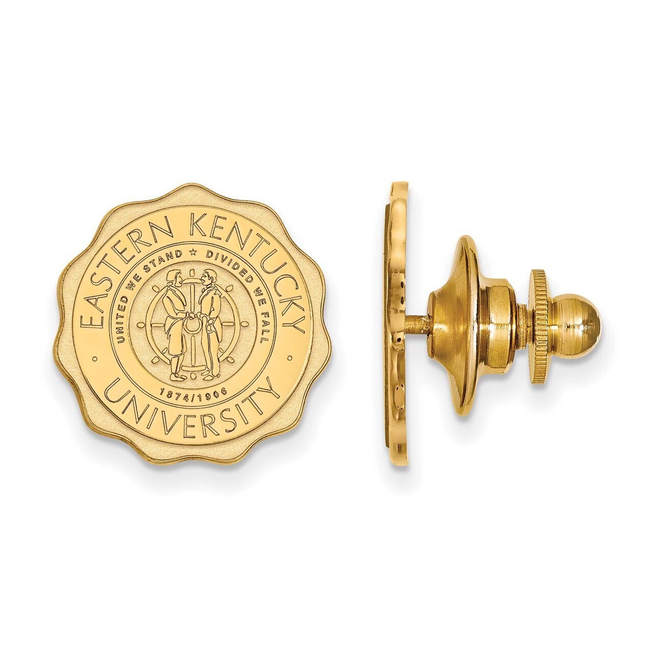 Eastern Kentucky University Crest Lapel Pin Gold-plated Silver GP017EKU