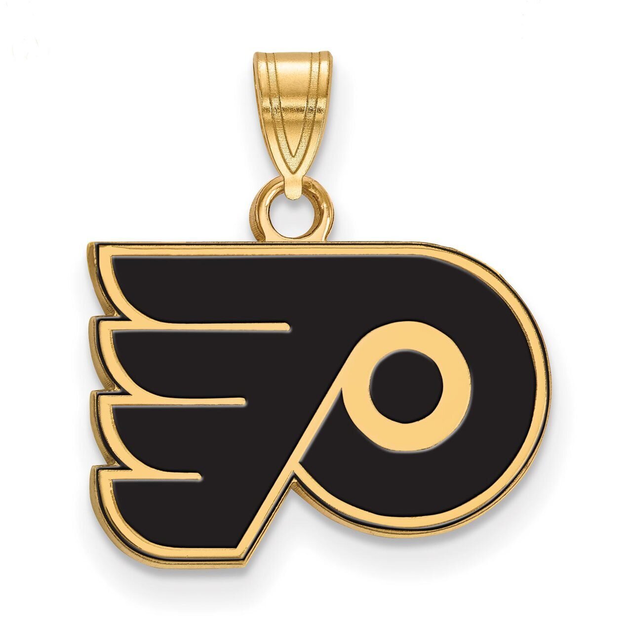 Philadelphia Flyers Small Enamel Pendant Gold-plated Silver GP017FLY