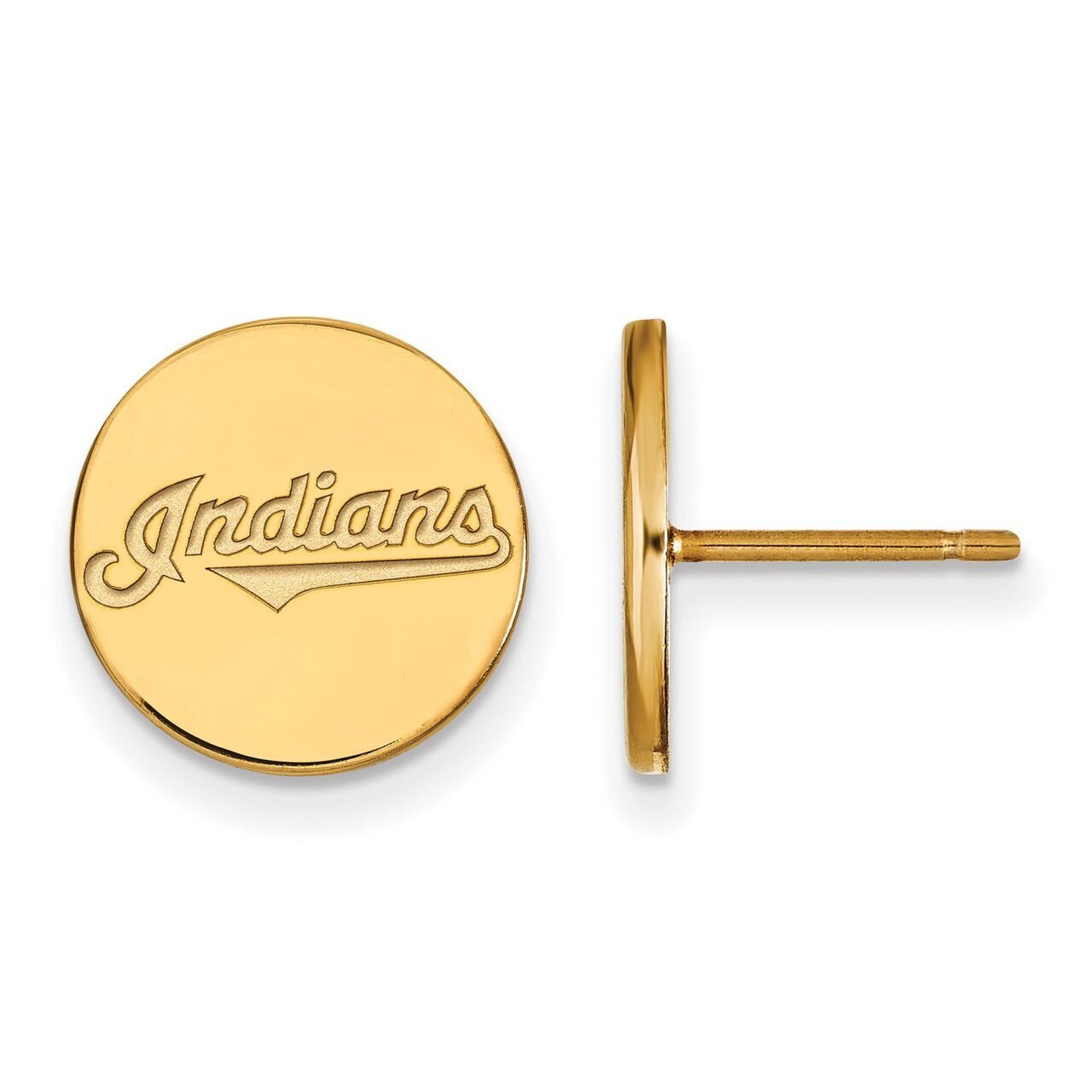 Cleveland Indians Small Disc Earring Gold-plated Silver GP017IND, MPN: GP017IND, 886774921044