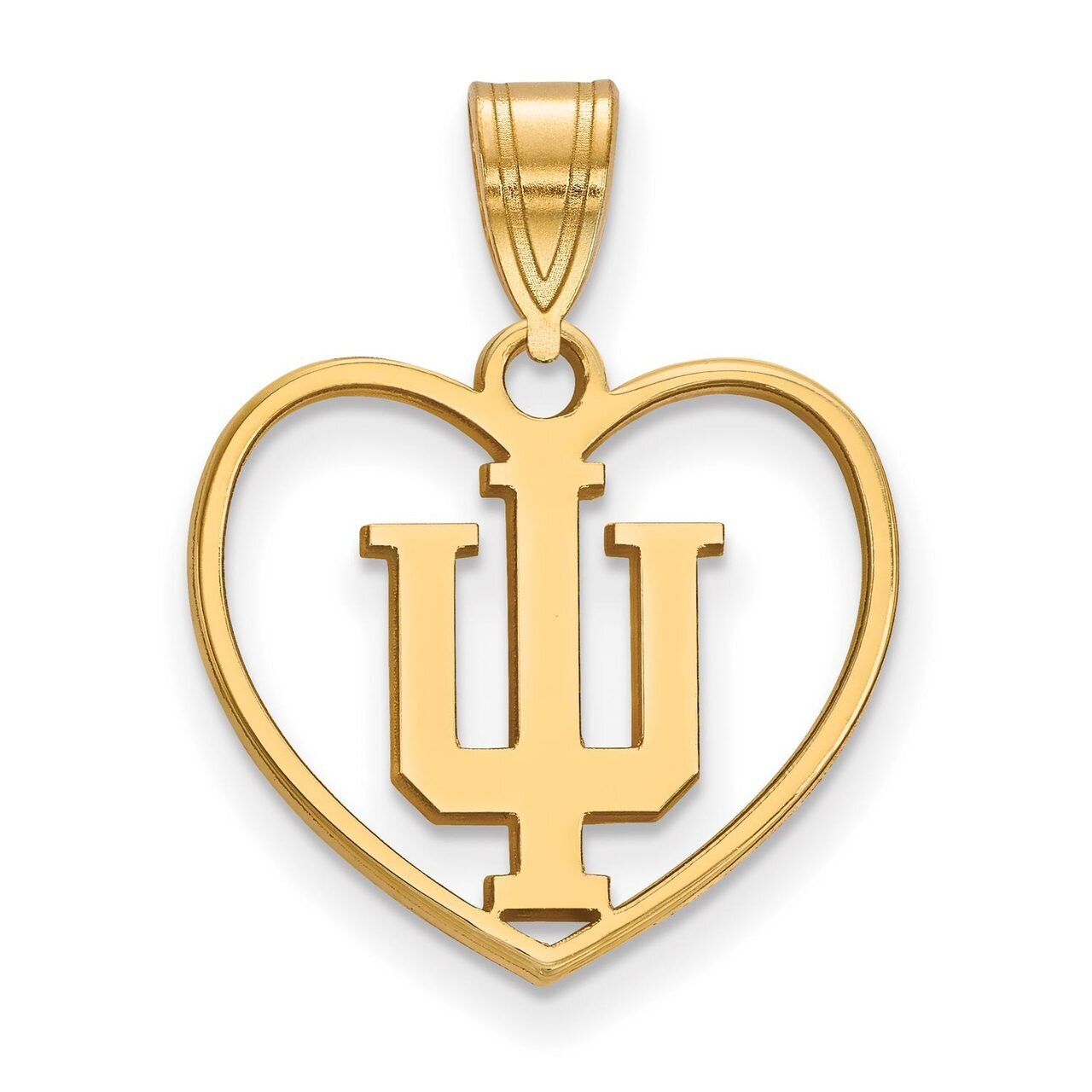 Indiana University Pendant in Heart Gold-plated Silver GP017IU, MPN: GP017IU, 886774921068