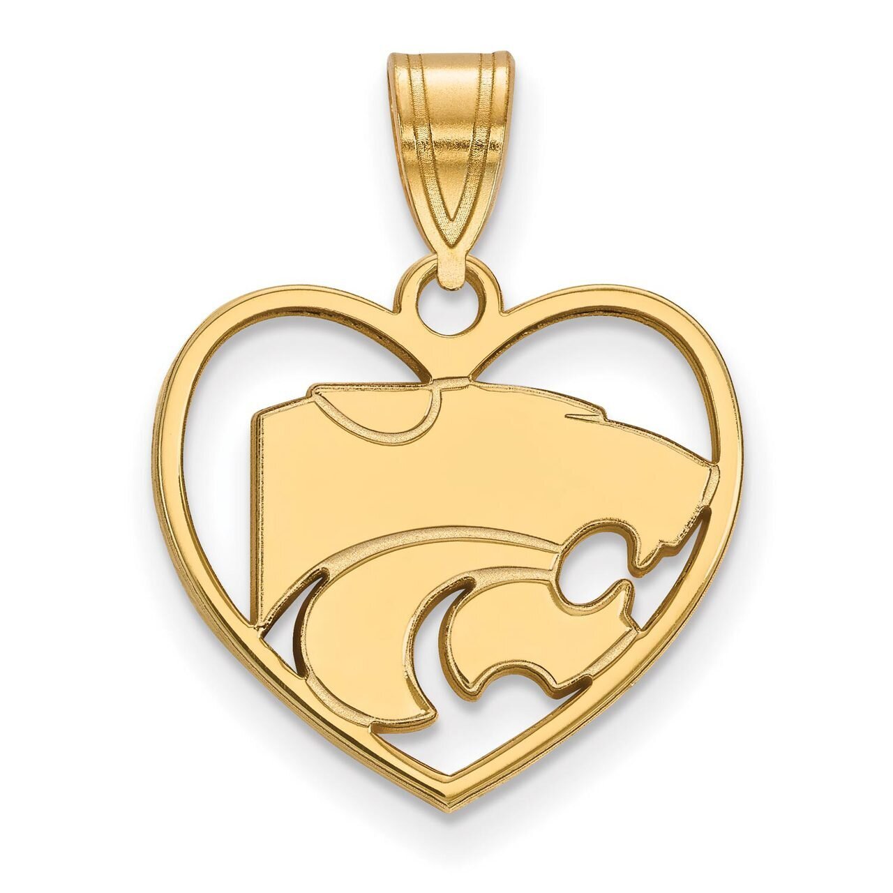 Kansas State University Pendant in Heart Gold-plated Silver GP017KSU