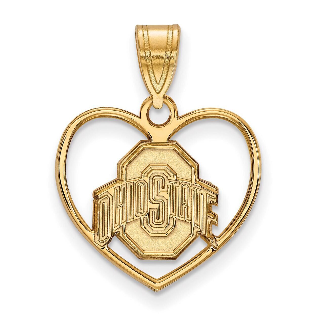 Ohio State University Pendant in Heart Gold-plated Silver GP017OSU, MPN: GP017OSU, 886774921303