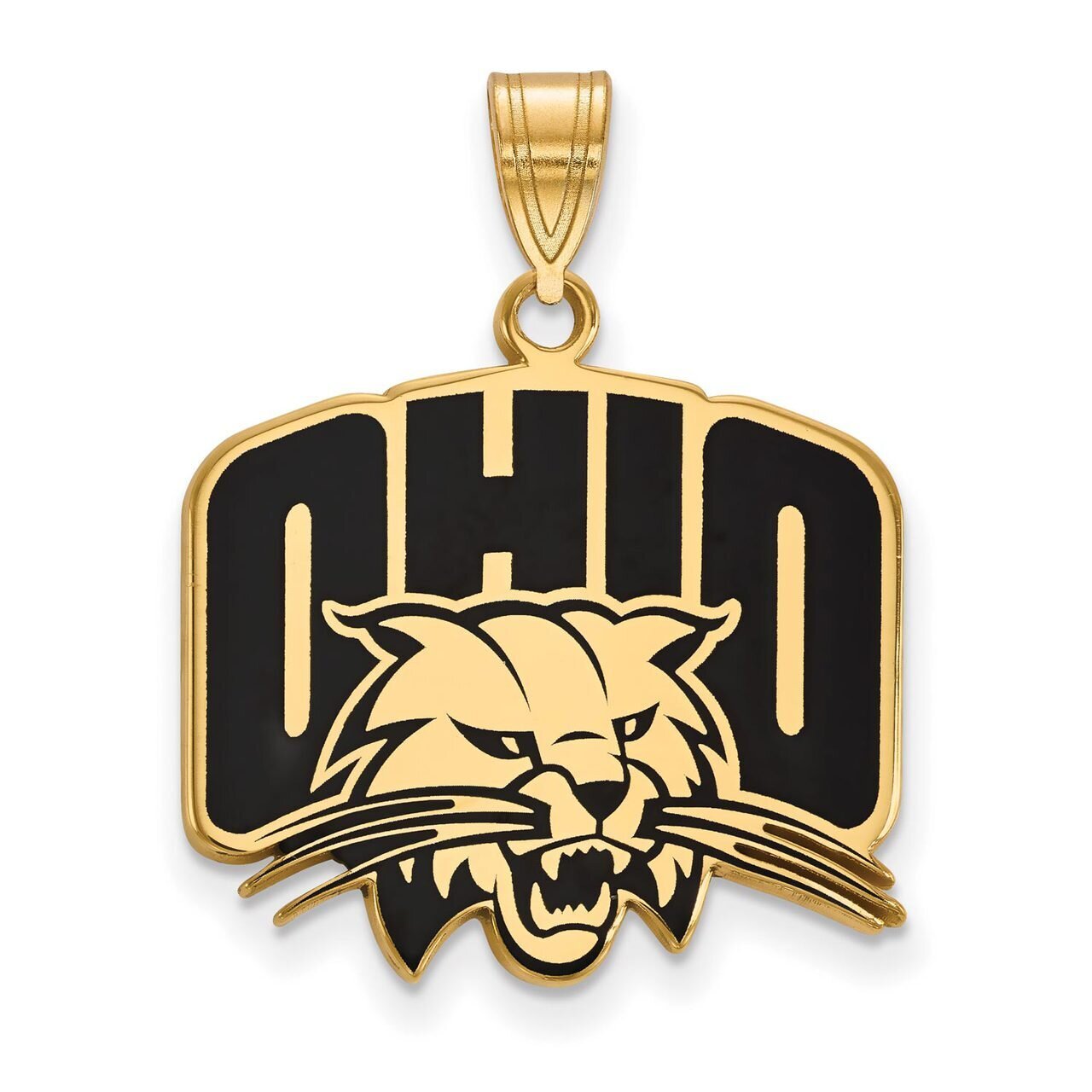 Ohio University Large Enamel Pendant Gold-plated Silver GP017OU
