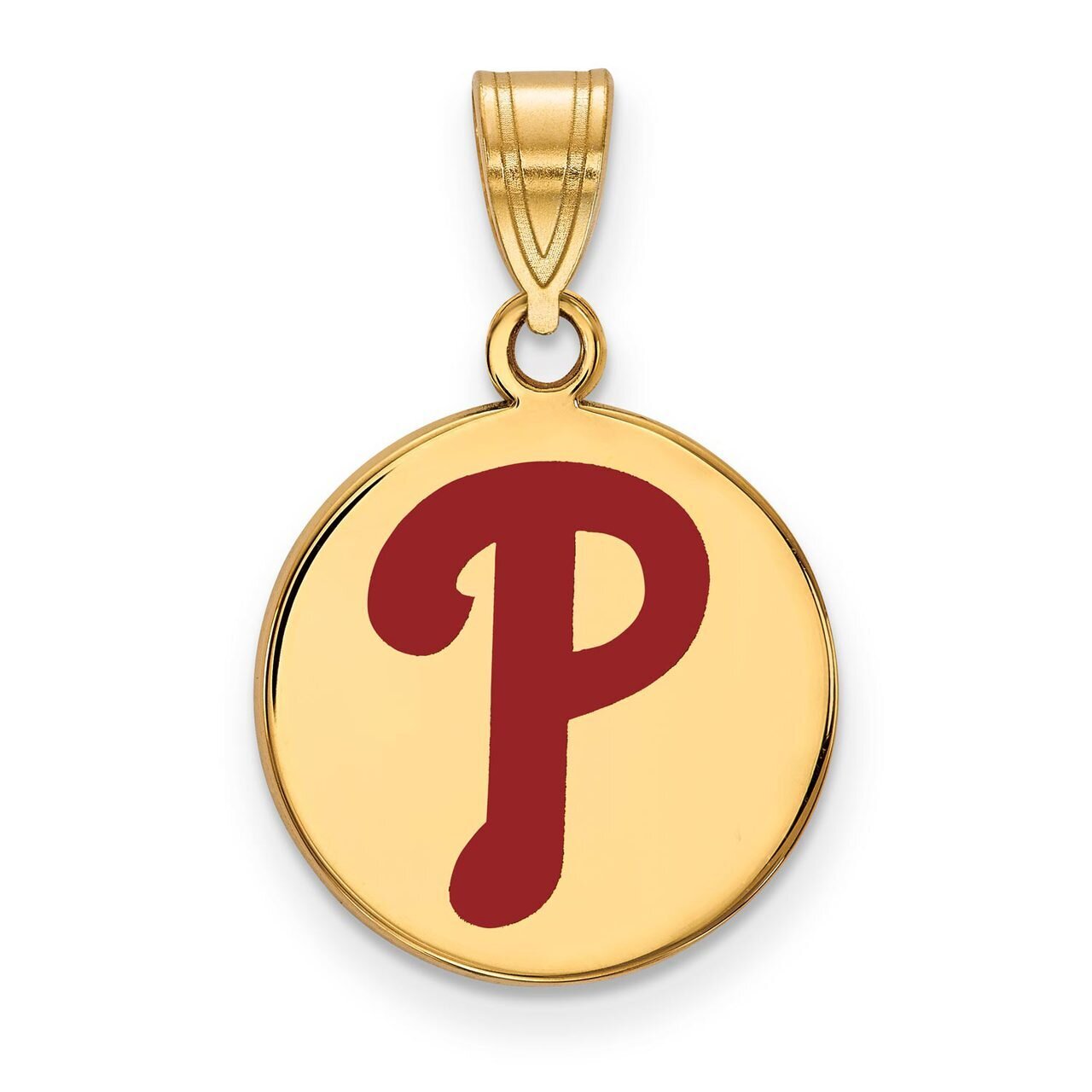 Philadelphia Phillies Medium Enamel Disc Pendant Gold-plated Silver GP017PHI