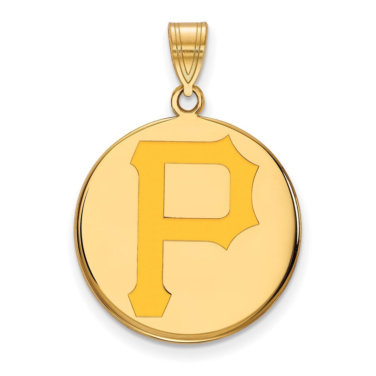 Pittsburgh Pirates Large Enamel Disc Pendant Gold-plated Silver GP017PIR, MPN: GP017PIR, 8867749213…