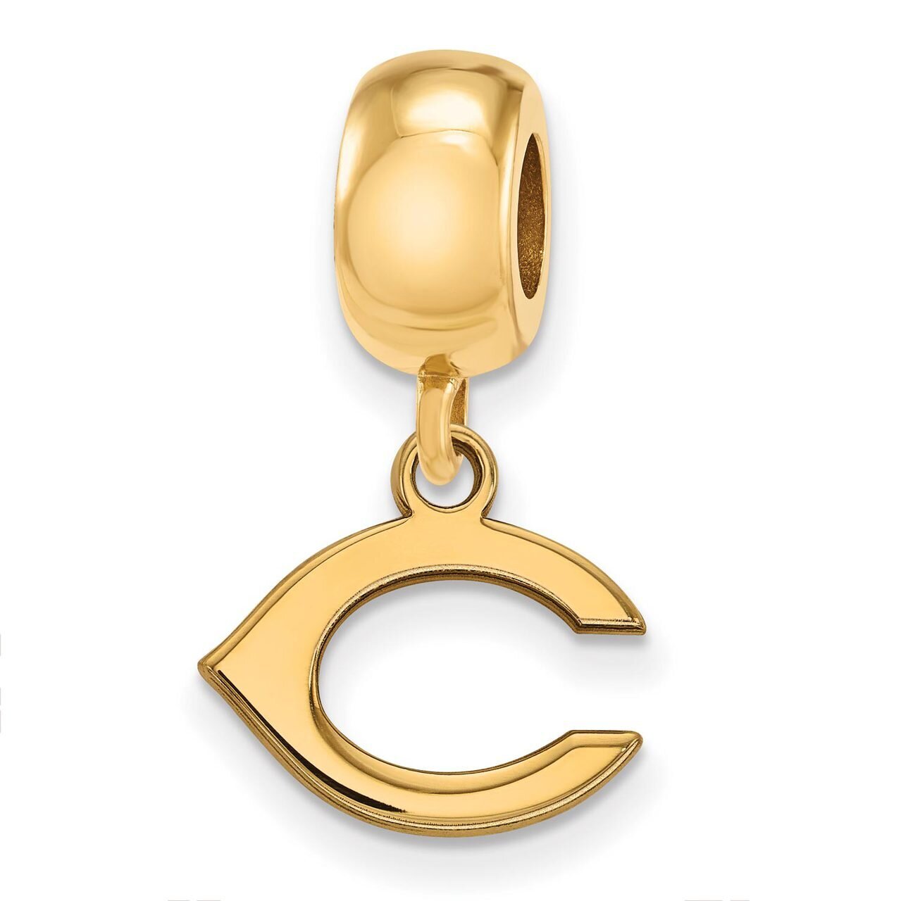 Cincinnati Reds Bead Charm x-Small Dangle Gold-plated Silver GP017RDS, MPN: GP017RDS, 886774921426